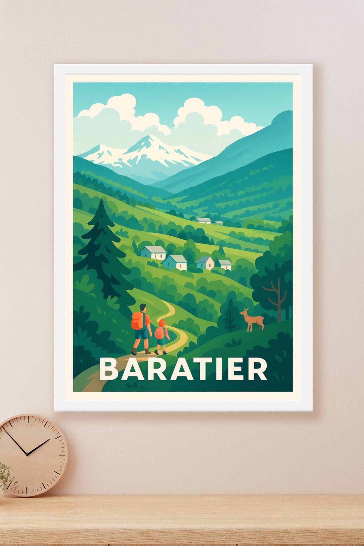 Affiche Baratier — L'appel de la nature en montagne · poster d'art de Baratier