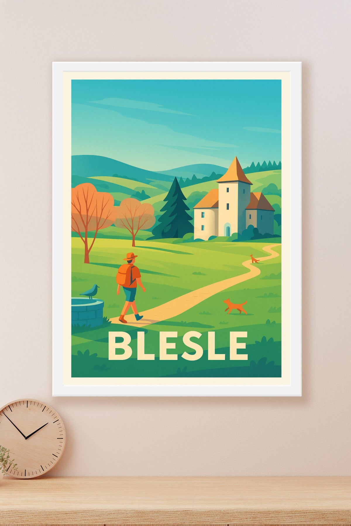 Affiche Blesle — Invitation à la balade bucolique · poster d'art de Blesle