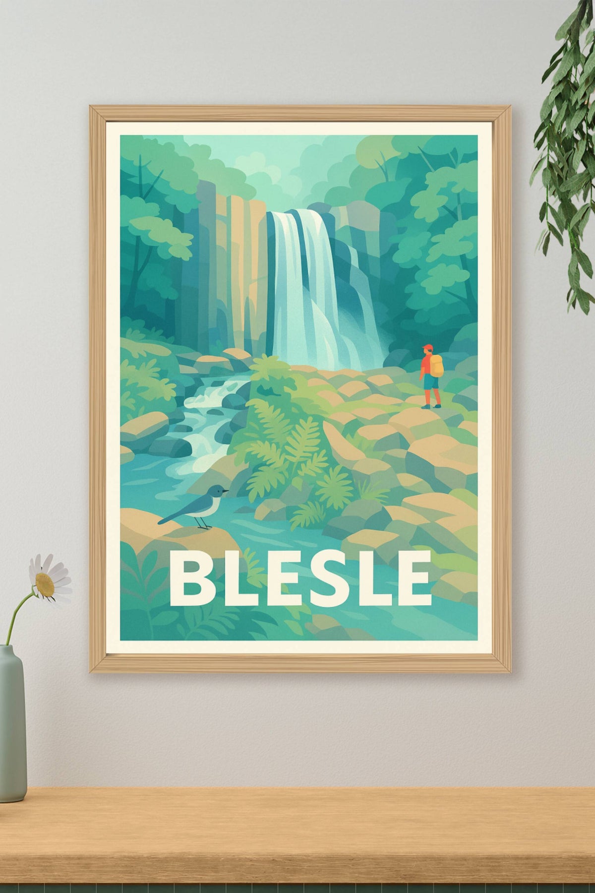 Affiche Blesle — Évasion Nature et Cascades · poster d'art de Blesle
