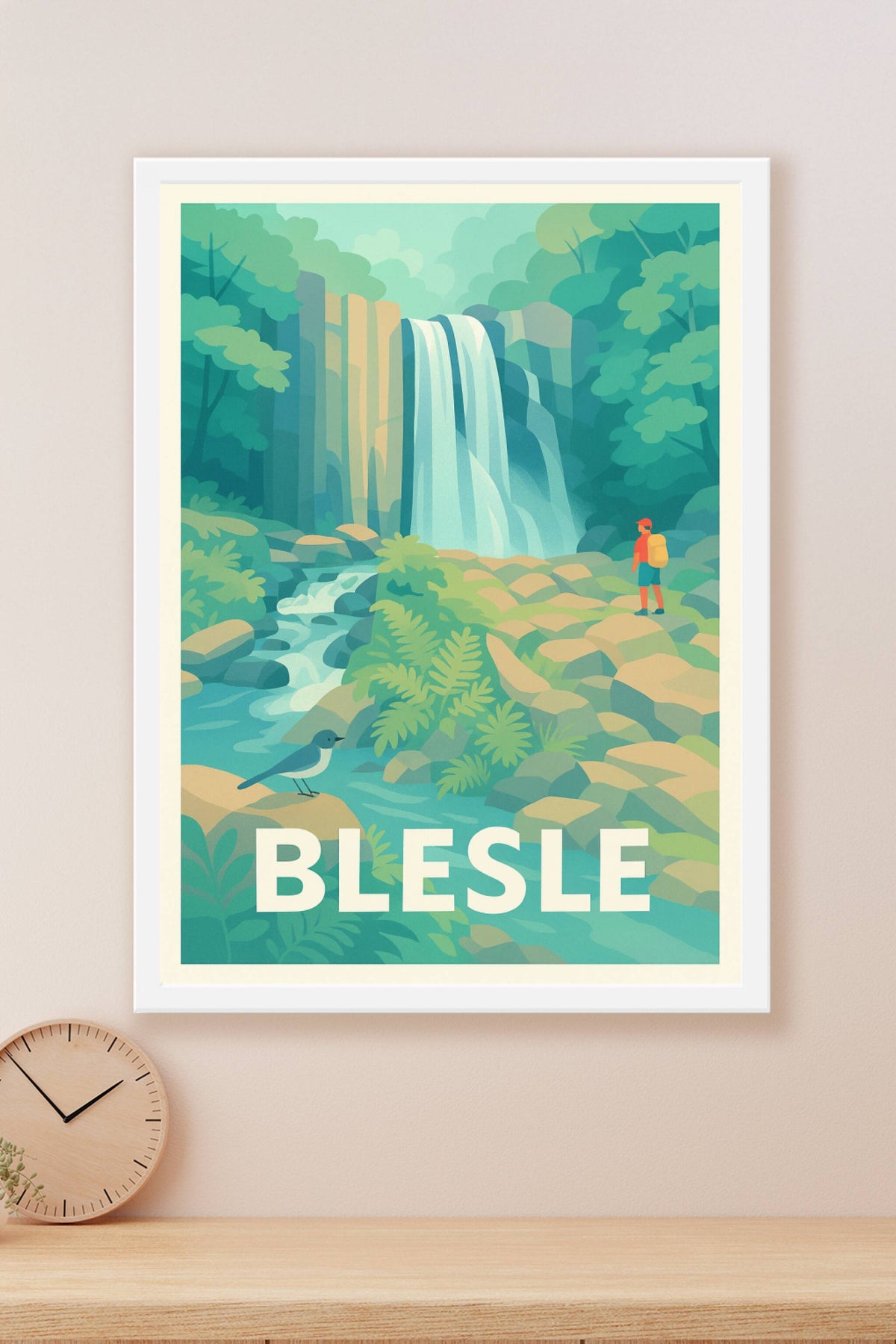 Affiche Blesle — Évasion Nature et Cascades · poster d'art de Blesle
