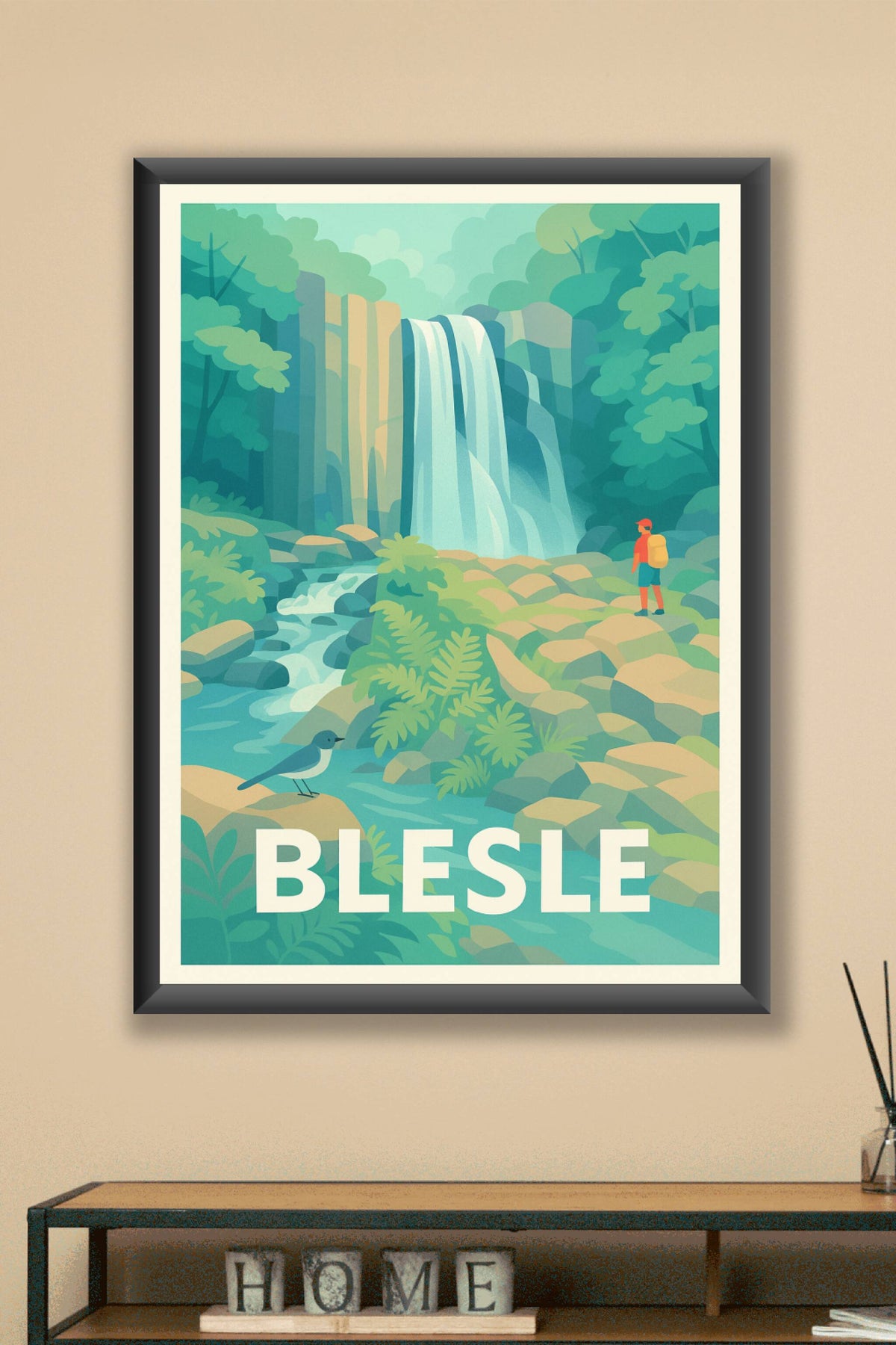 Affiche Blesle — Évasion Nature et Cascades · poster d'art de Blesle