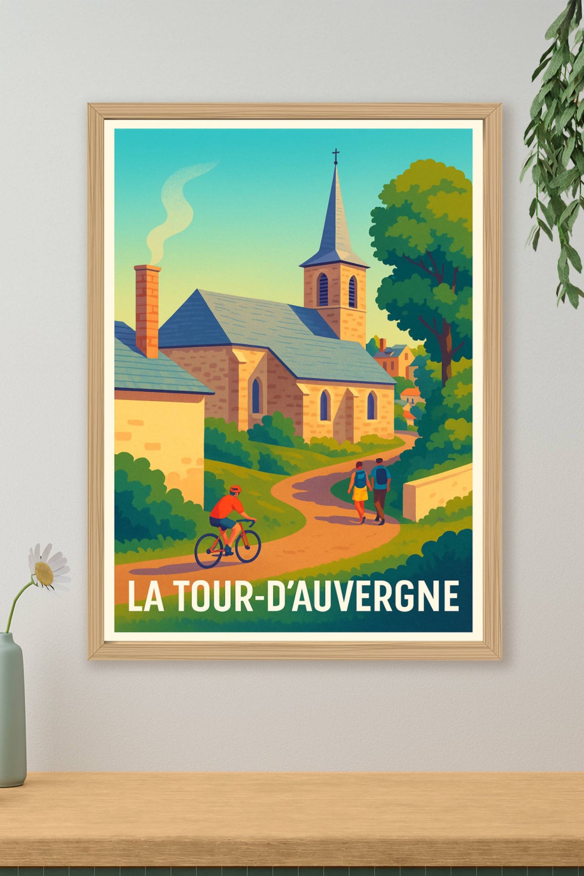 Affiche La Tour-d'Auvergne — Charme et sérénité au cœur de la nature · poster d'art de La Tour-d'Auvergne