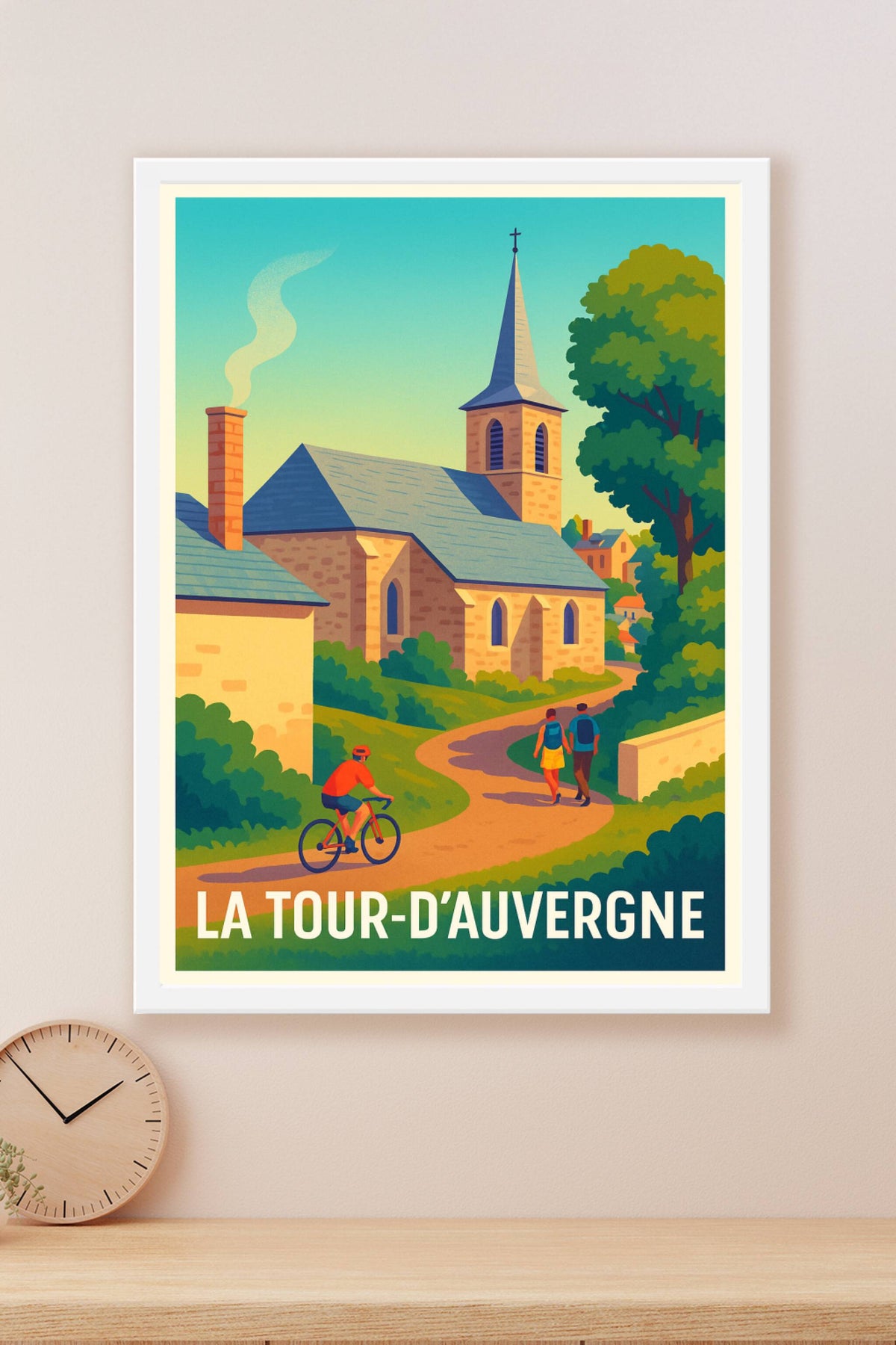 Affiche La Tour-d'Auvergne — Charme et sérénité au cœur de la nature · poster d'art de La Tour-d'Auvergne