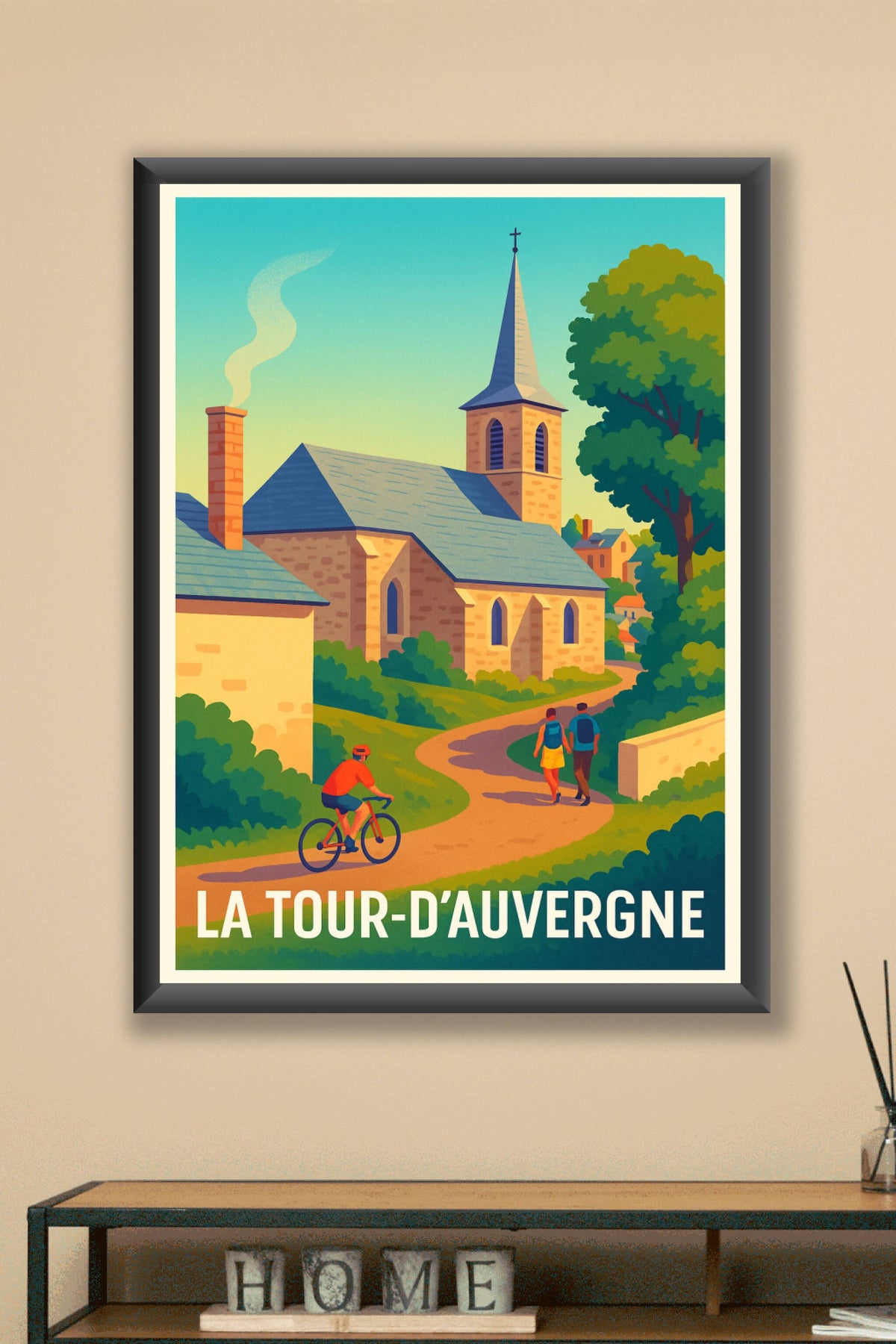 Affiche La Tour-d'Auvergne — Charme et sérénité au cœur de la nature · poster d'art de La Tour-d'Auvergne