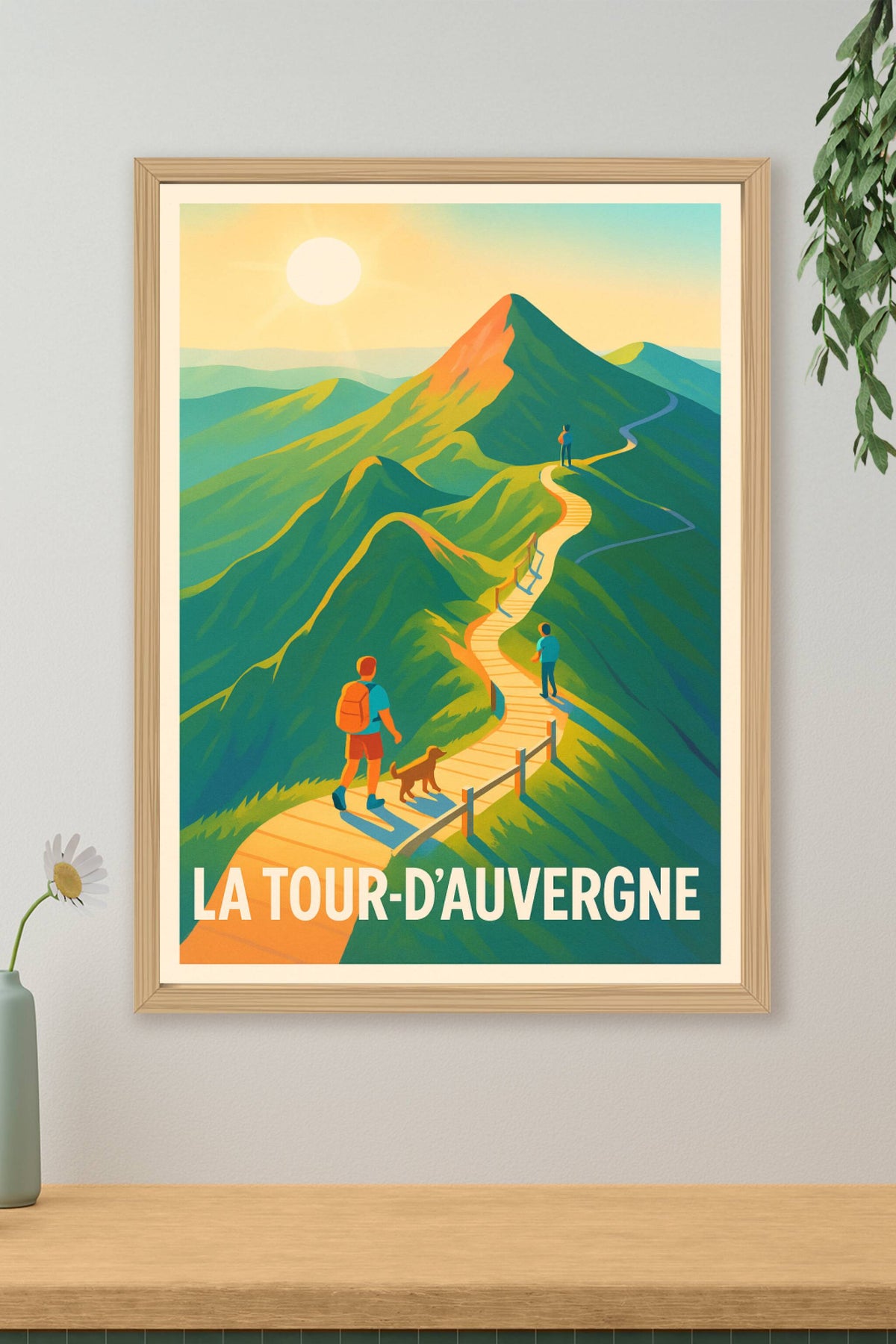 Affiche La Tour-d'Auvergne — Escapade nature en montagne · poster d'art de La Tour-d'Auvergne
