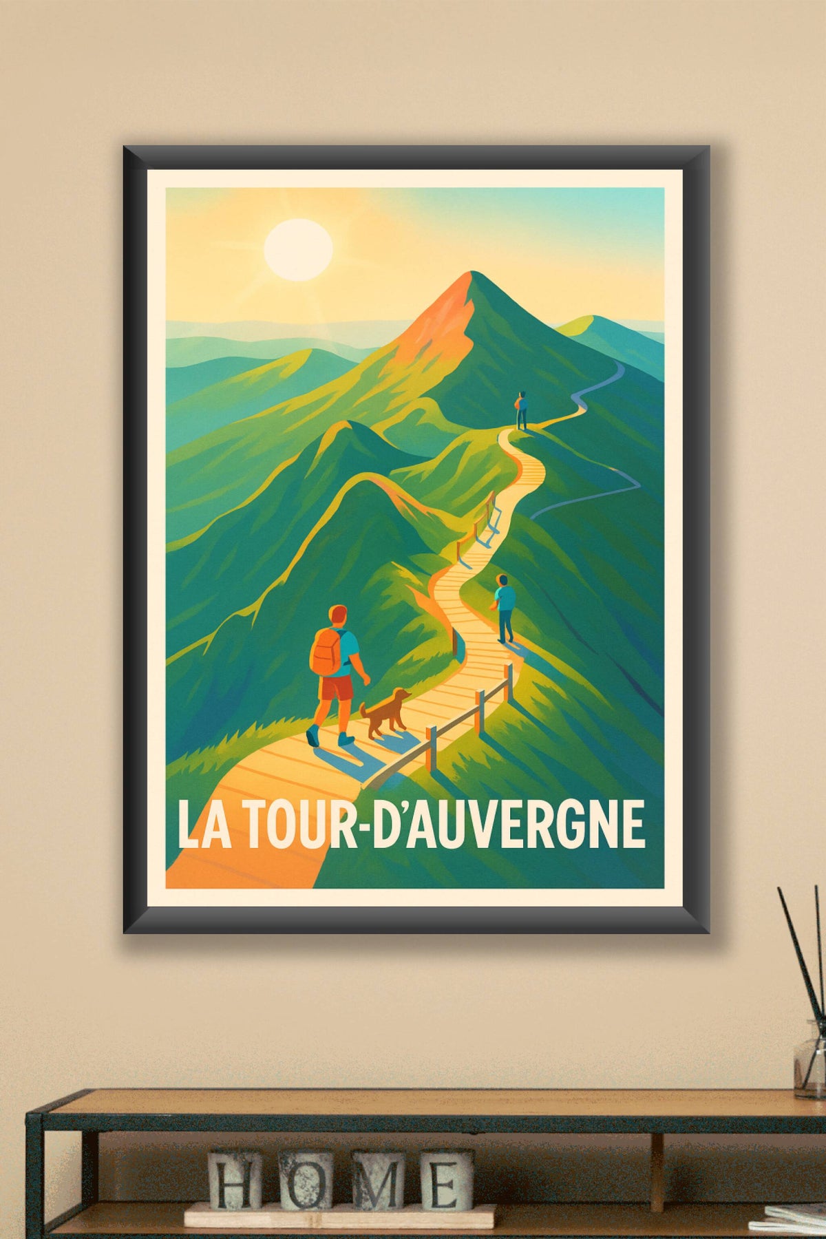 Affiche La Tour-d'Auvergne — Escapade nature en montagne · poster d'art de La Tour-d'Auvergne