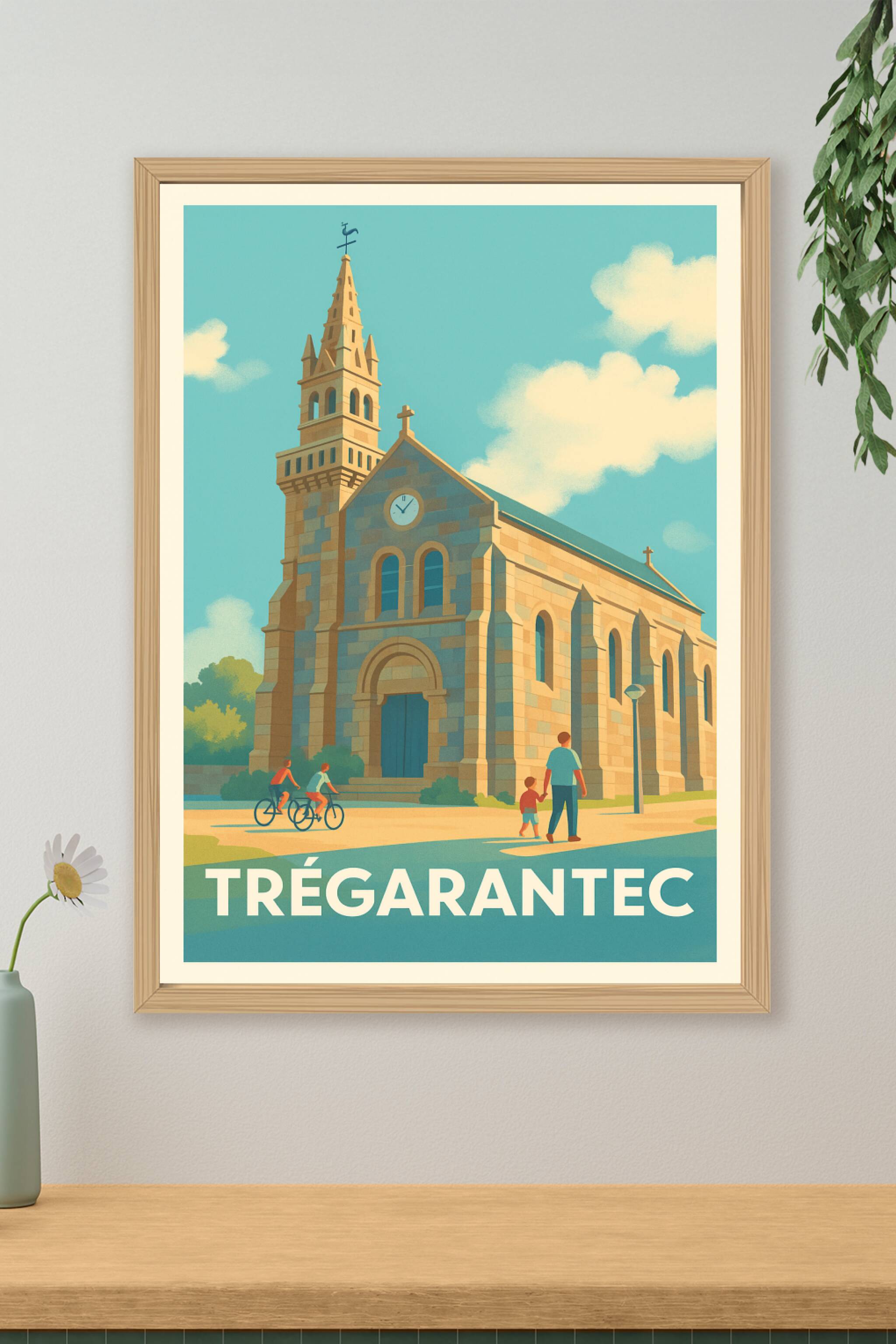 Affiche de Trégarantec - Charme et Sérénité en Illustration