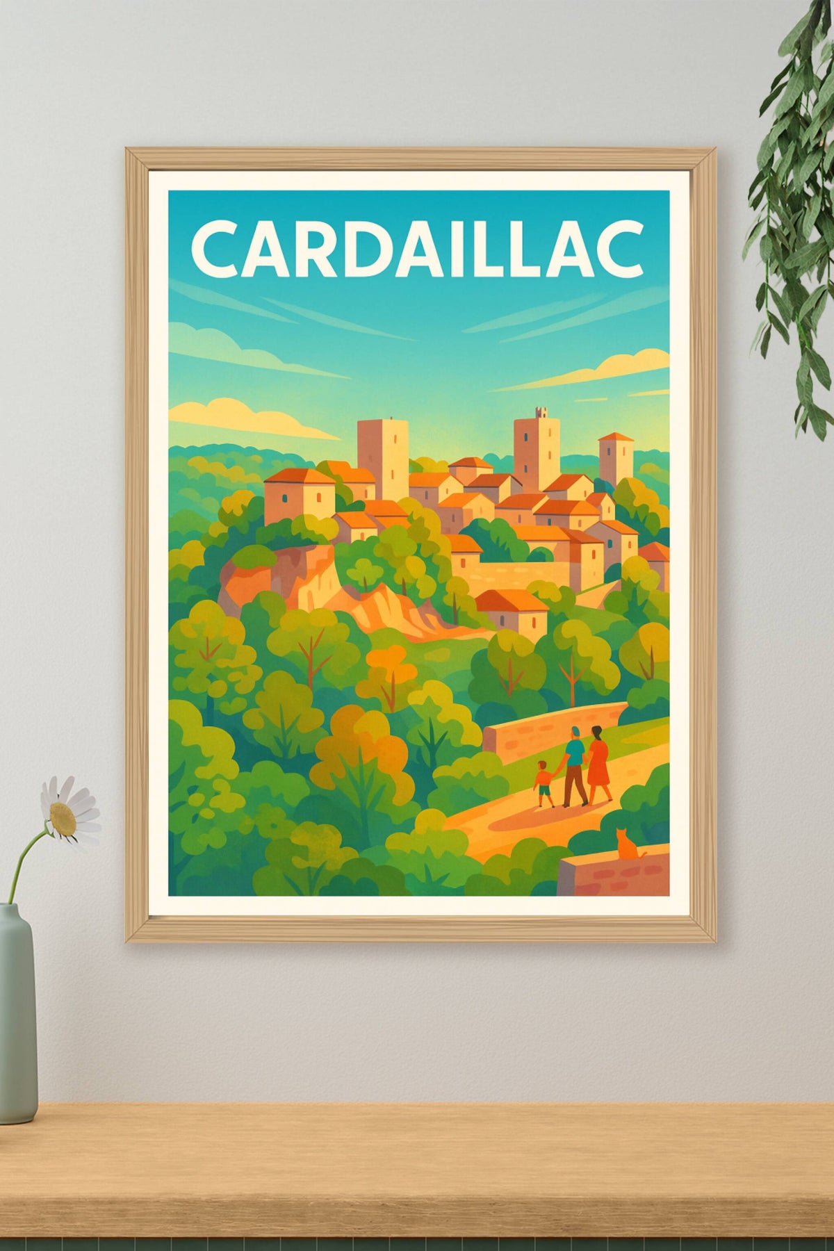 Affiche Cardaillac — Charme médiéval ensoleillé · poster d'art de Cardaillac