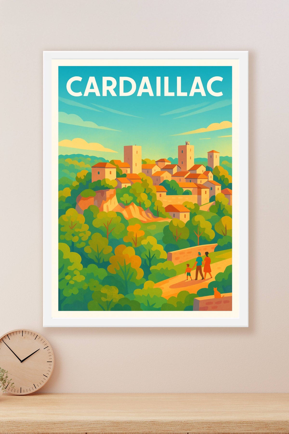 Affiche Cardaillac — Charme médiéval ensoleillé · poster d'art de Cardaillac