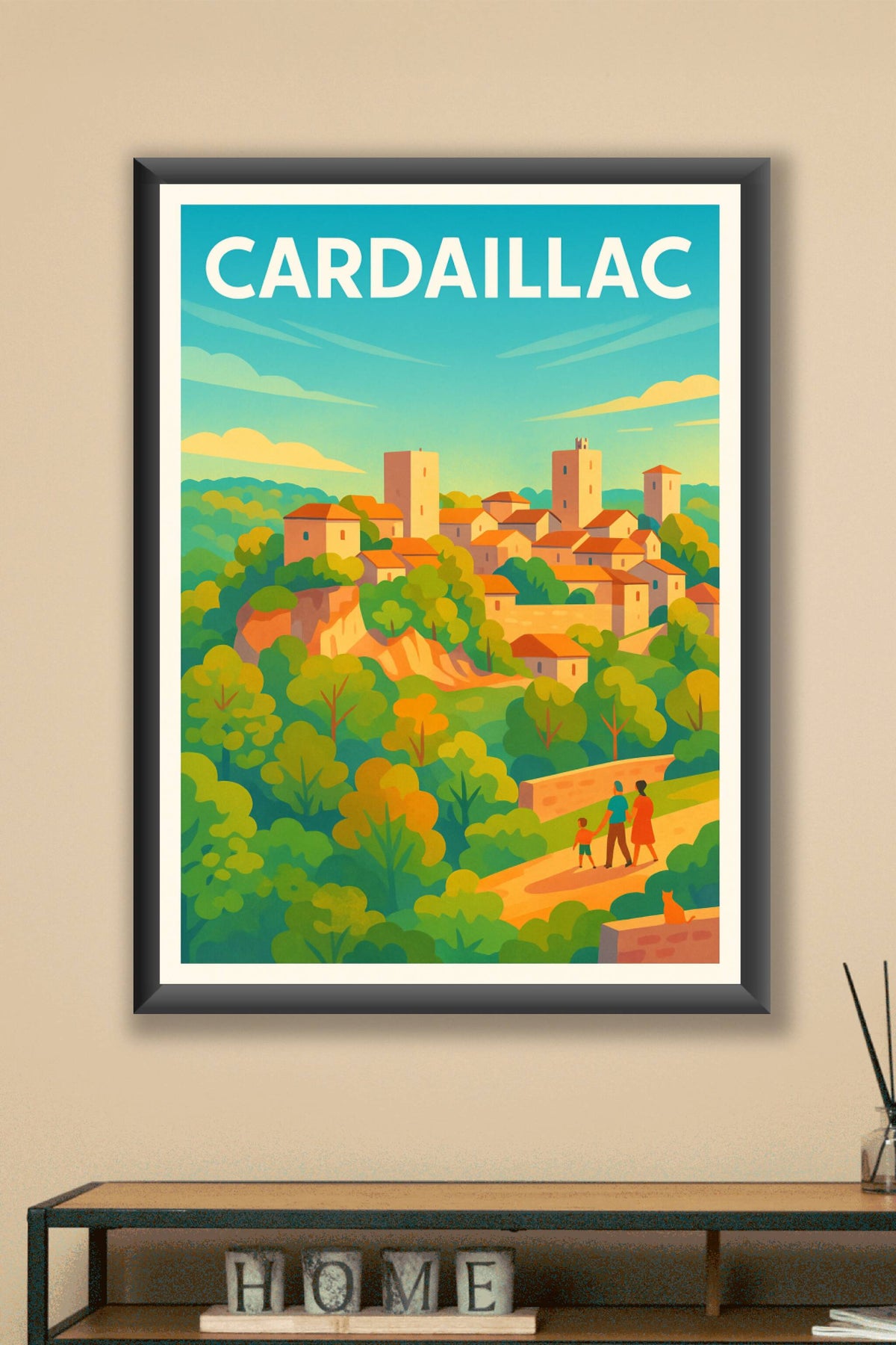 Affiche Cardaillac — Charme médiéval ensoleillé · poster d'art de Cardaillac