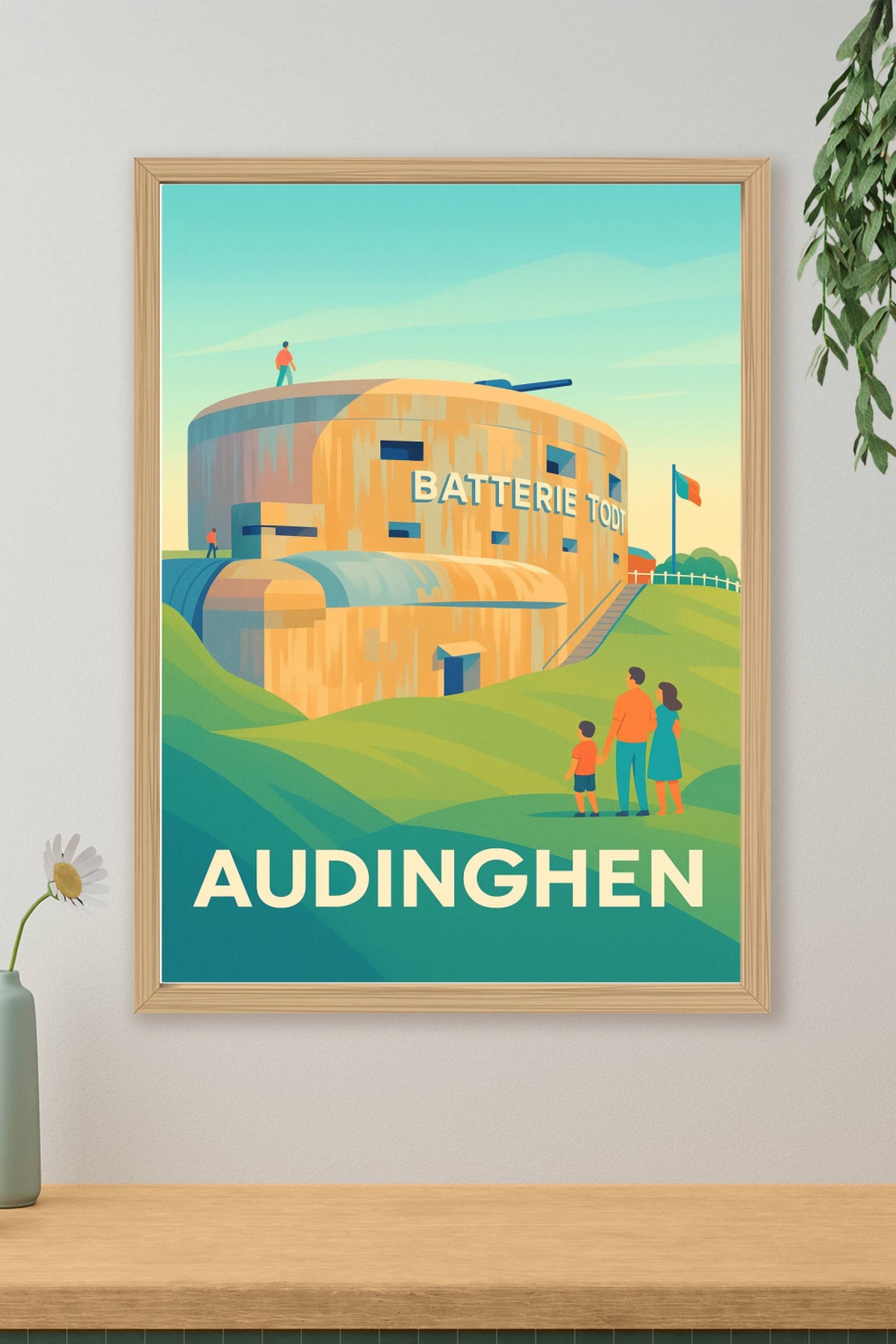 Affiche Audinghen — Découvrez la Batterie Todt, témoin du passé · poster d'art de Audinghen