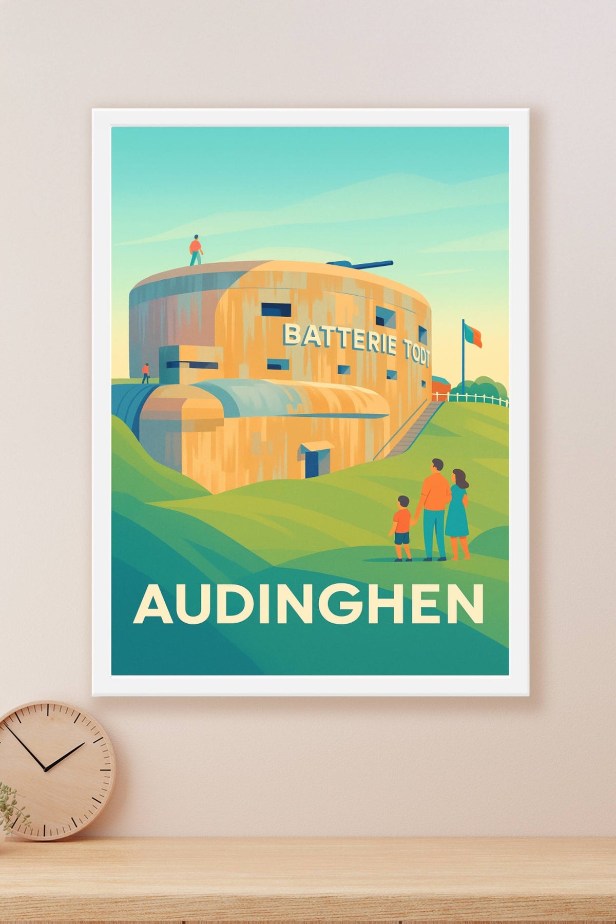 Affiche Audinghen — Découvrez la Batterie Todt, témoin du passé · poster d'art de Audinghen