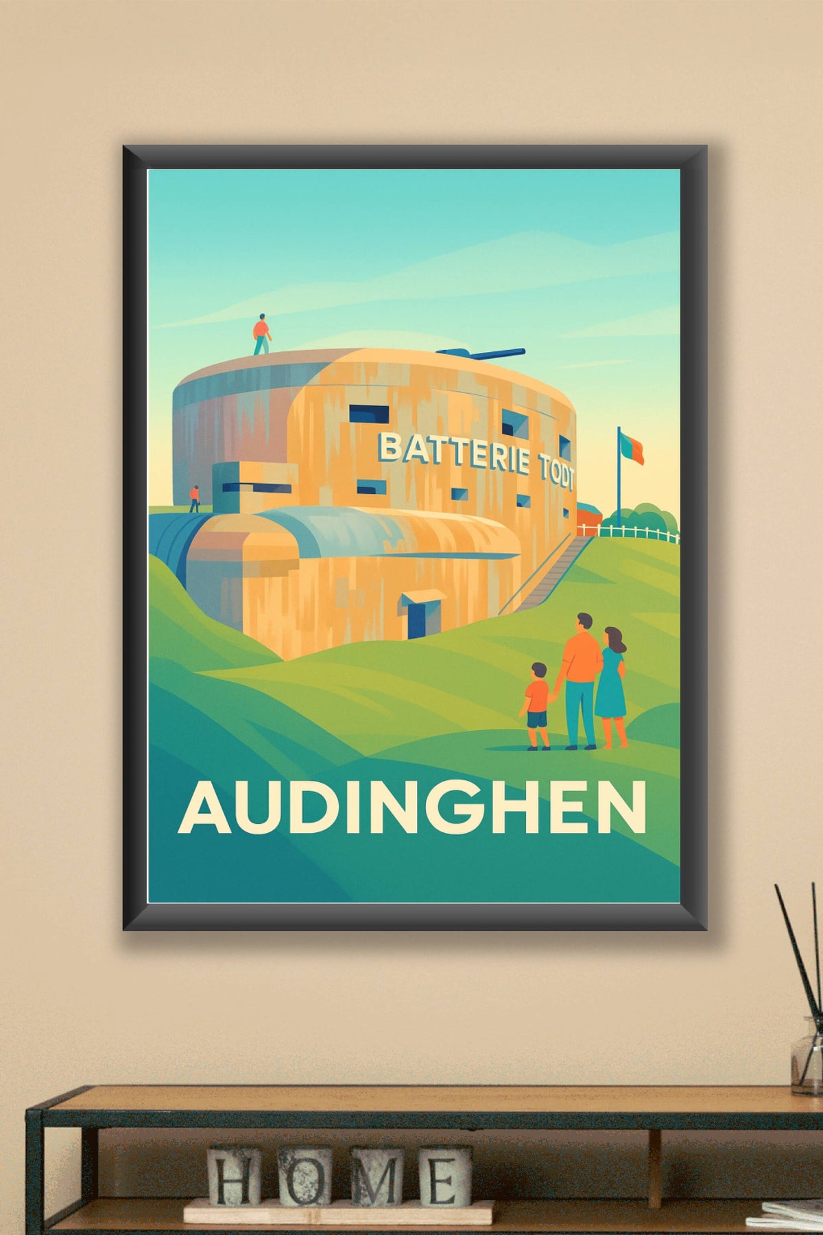 Affiche Audinghen — Découvrez la Batterie Todt, témoin du passé · poster d'art de Audinghen