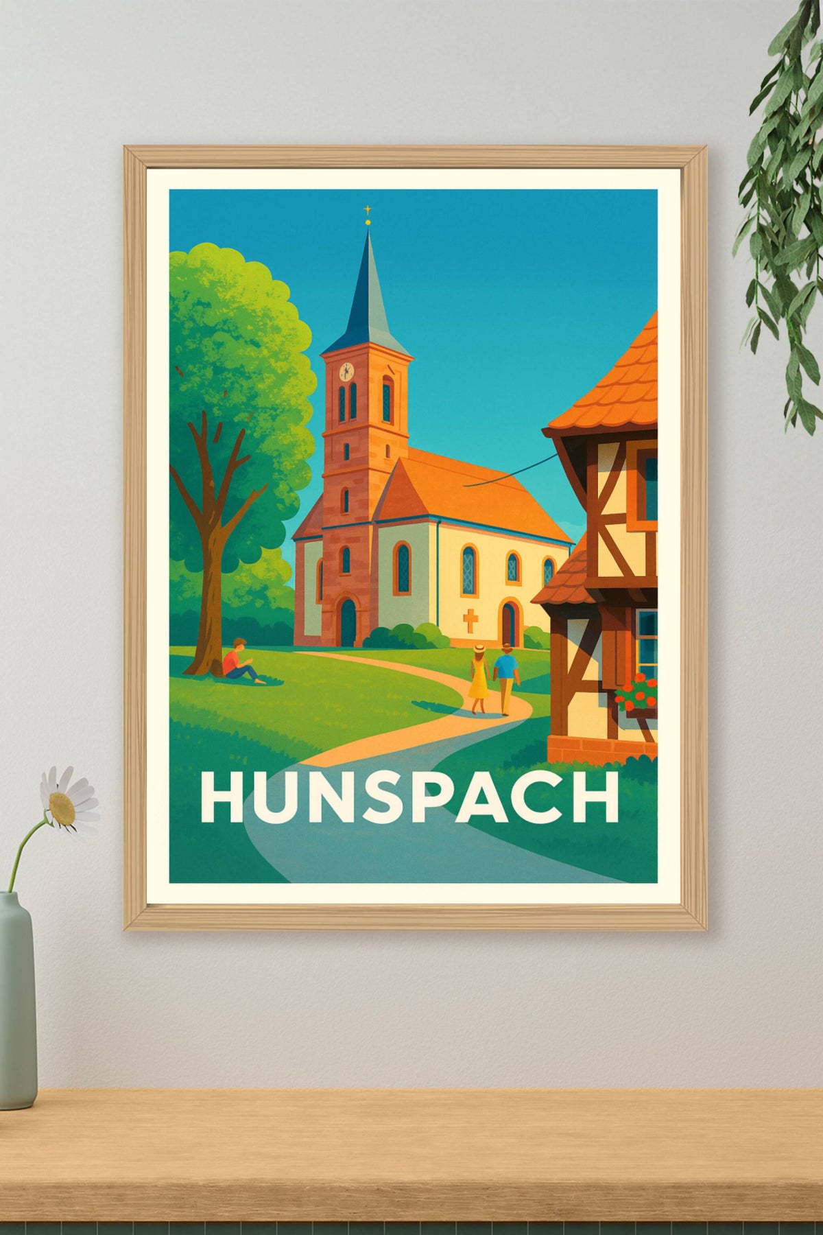 Affiche Hunspach — Charme alsacien authentique · poster d'art de Hunspach