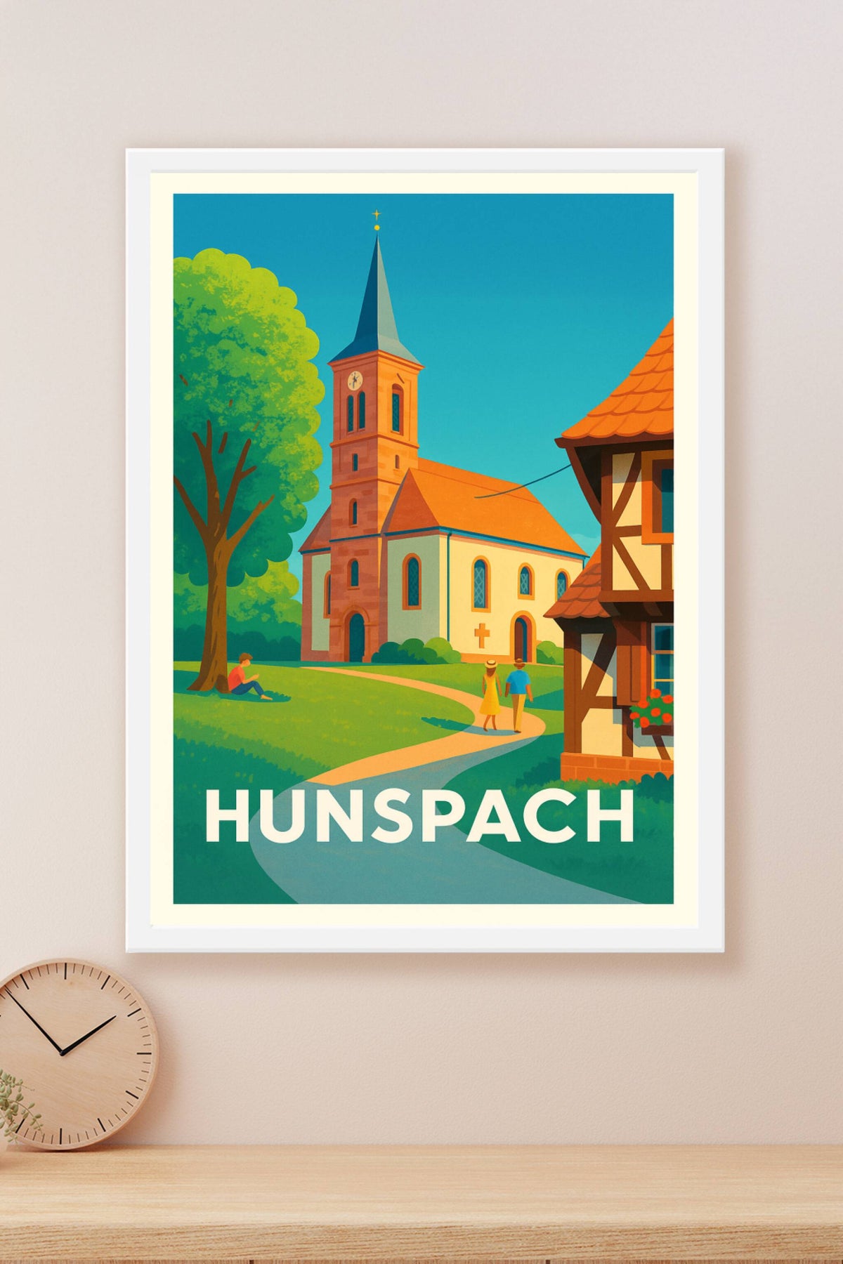 Affiche Hunspach — Charme alsacien authentique · poster d'art de Hunspach