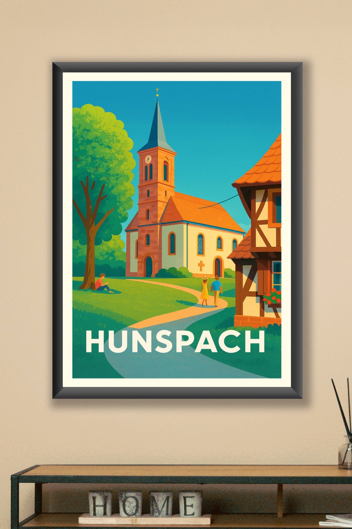 Affiche Hunspach — Charme alsacien authentique · poster d'art de Hunspach