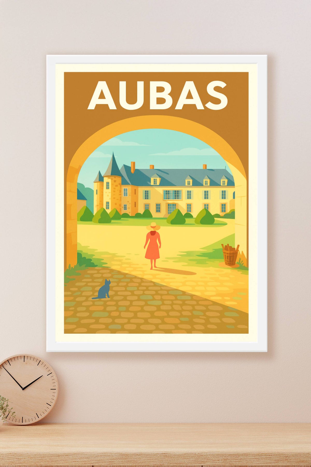 Affiche Aubas — Charme et douceur au cœur du Périgord · poster d'art de Aubas