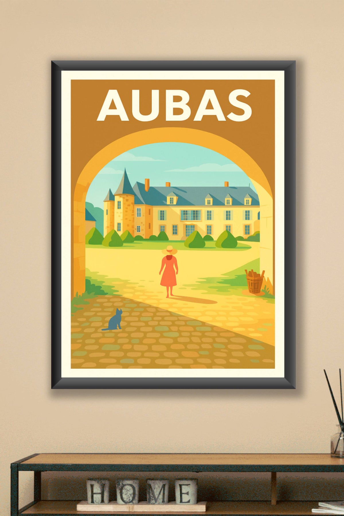 Affiche Aubas — Charme et douceur au cœur du Périgord · poster d'art de Aubas