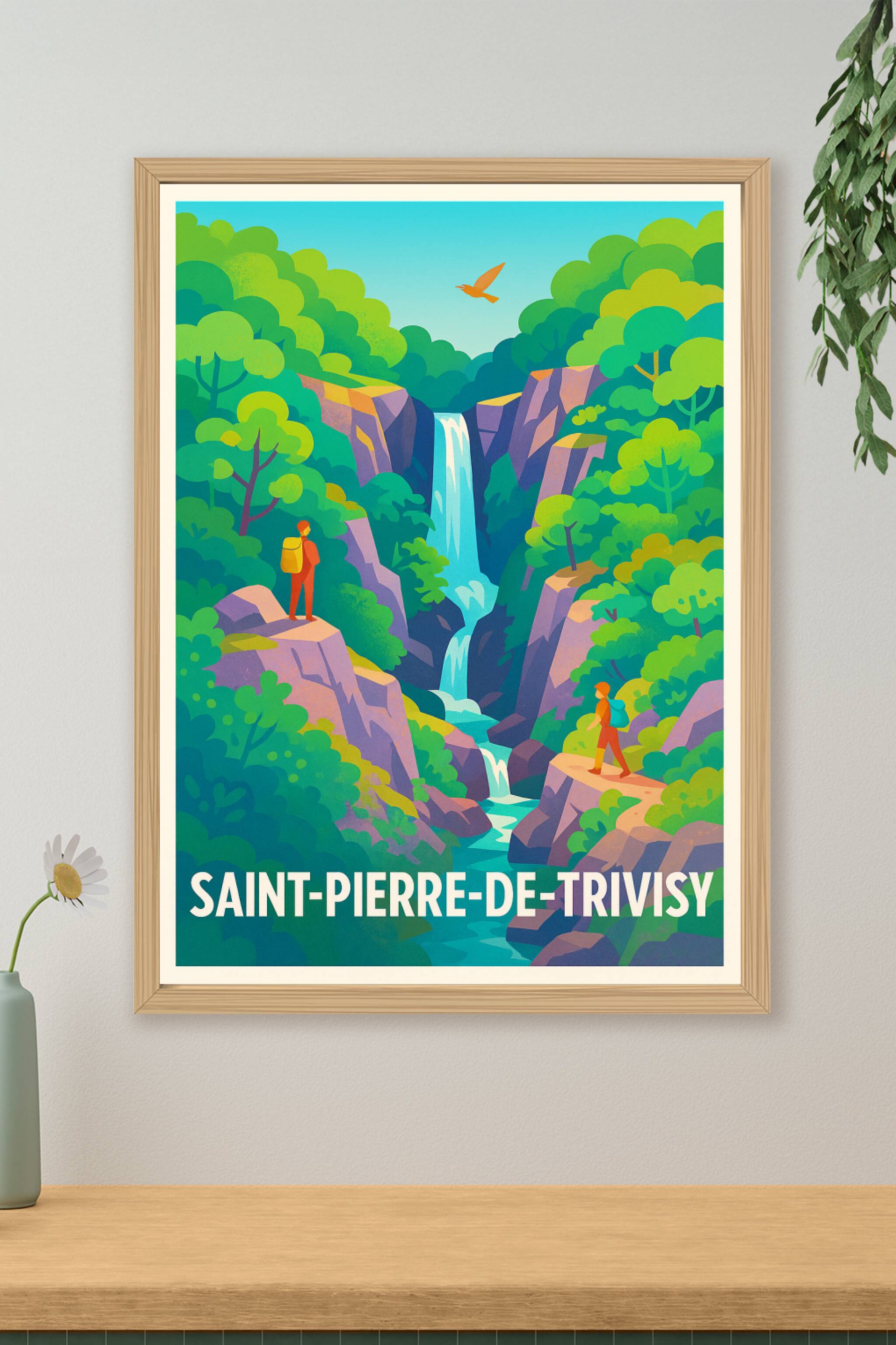 Affiche de Saint-Pierre-de-Trivisy - Nature et aventure au cœur des cascades