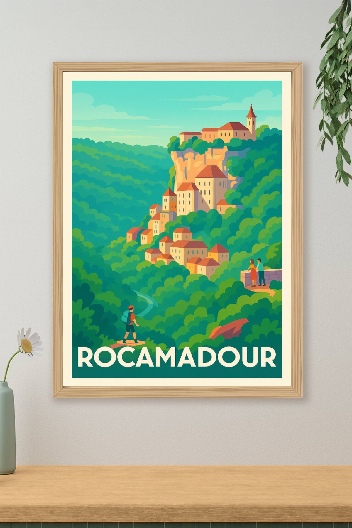 Affiche Rocamadour — Village perché au cœur de la nature · poster d'art de Rocamadour