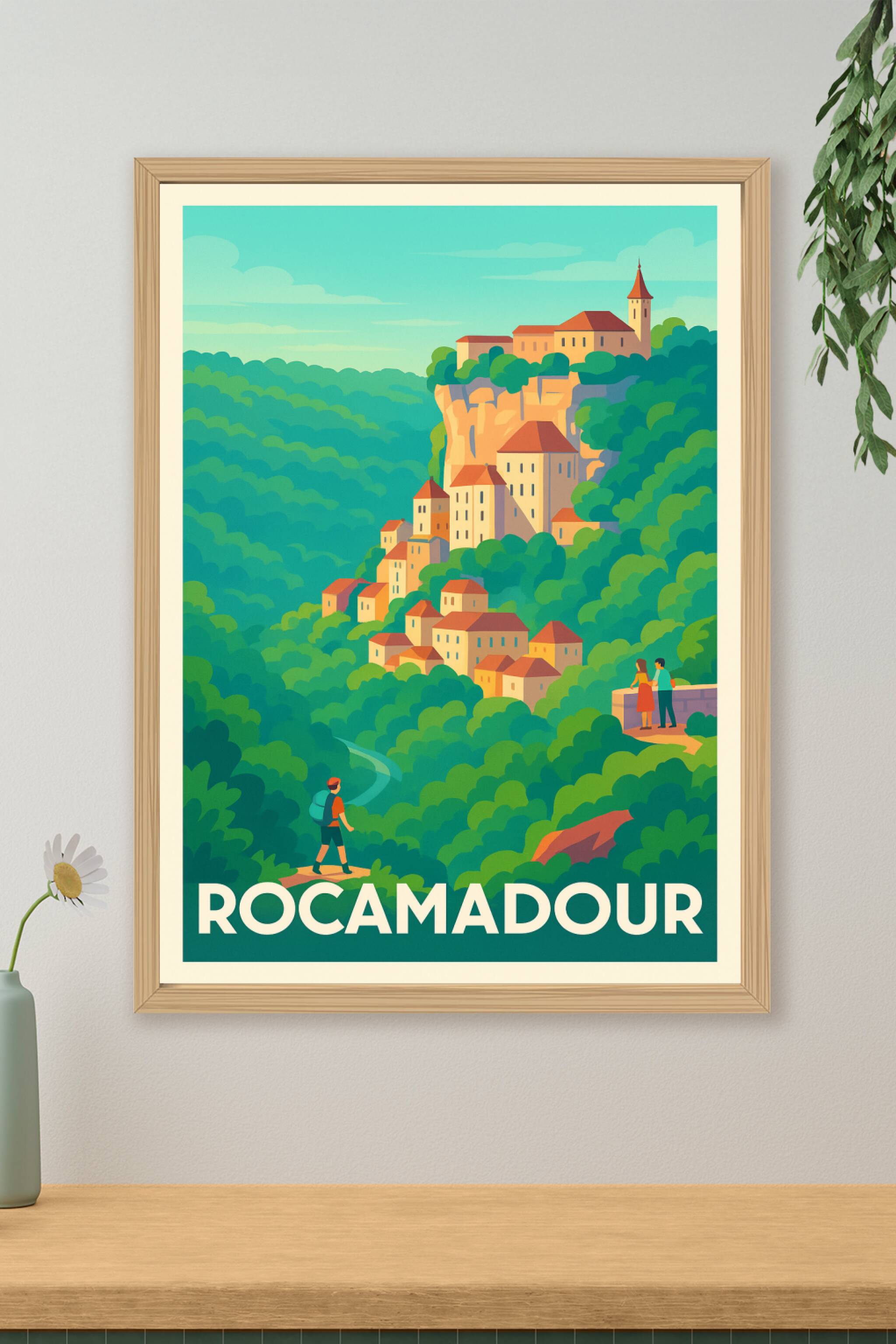 Affiche de Rocamadour - Village perché au cœur de la nature