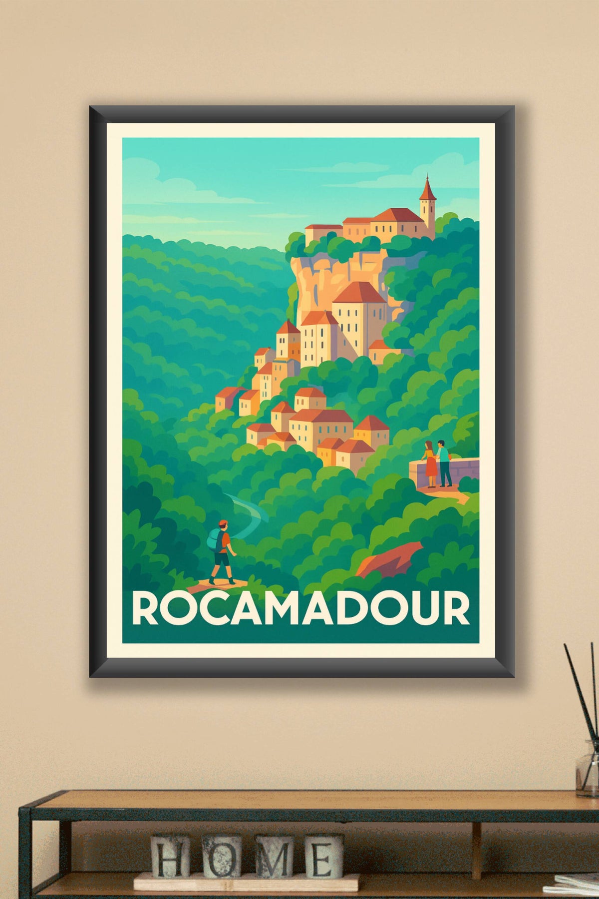 Affiche Rocamadour — Village perché au cœur de la nature · poster d'art de Rocamadour