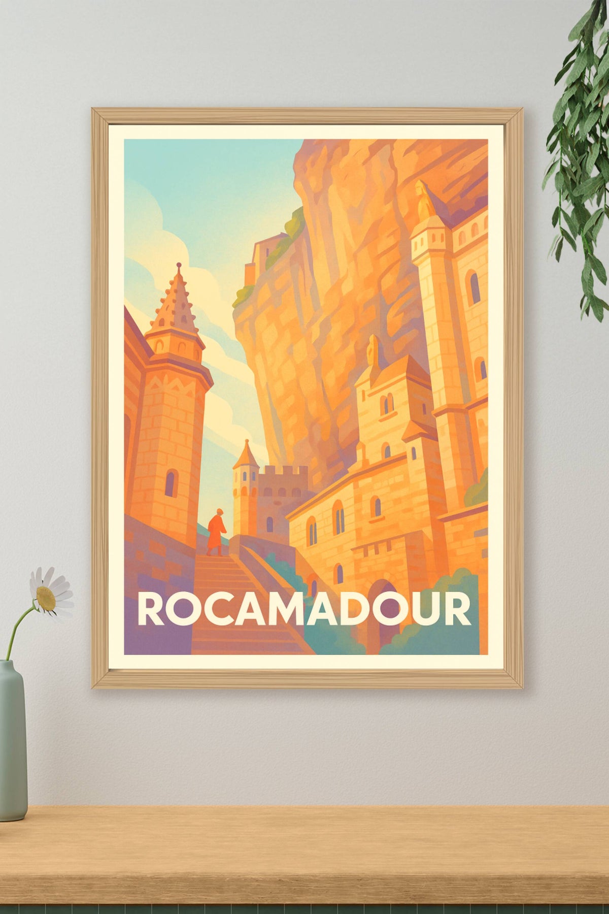 Affiche Rocamadour — Escapade au cœur des falaises sacrées · poster d'art de Rocamadour