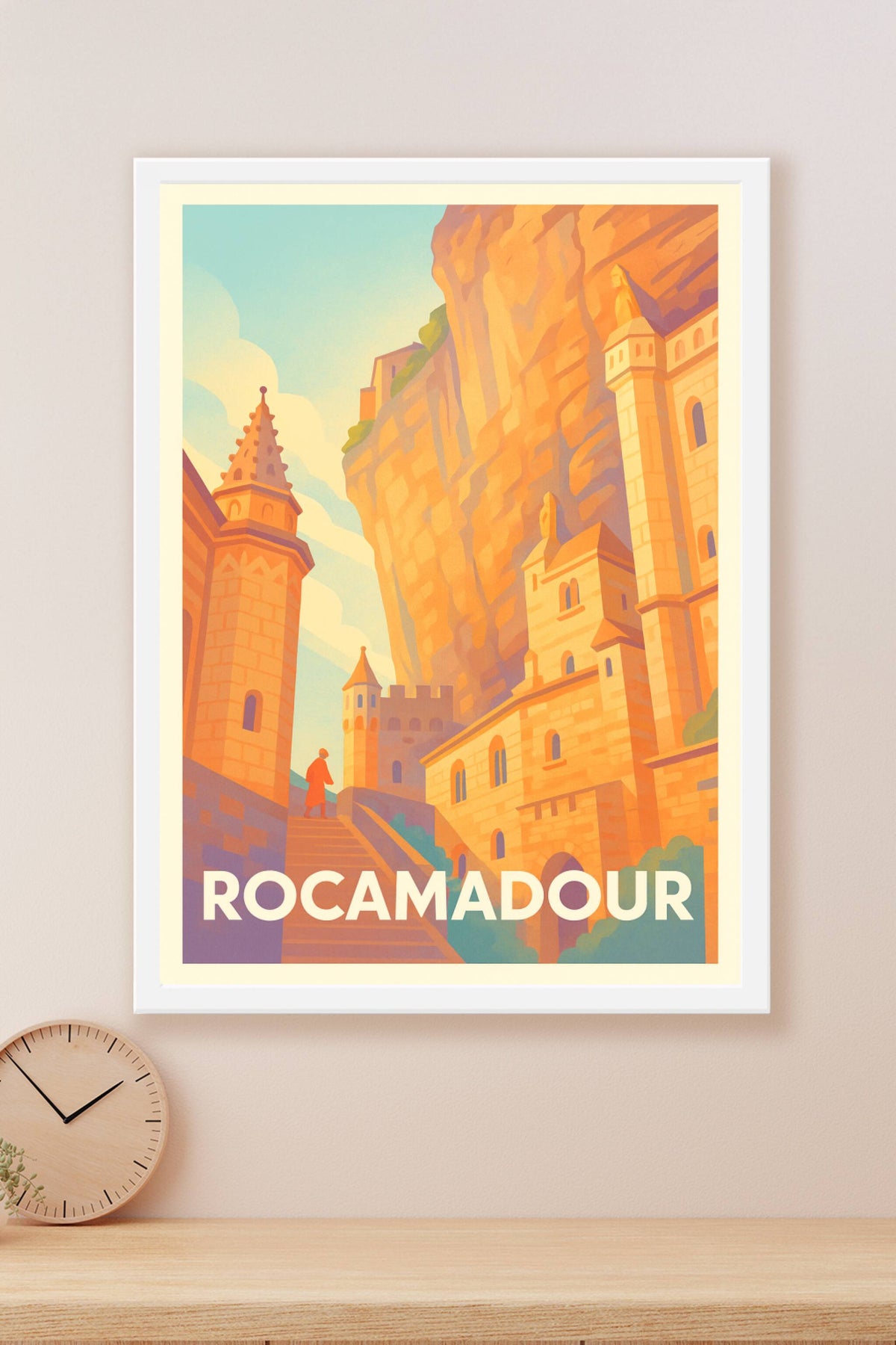 Affiche Rocamadour — Escapade au cœur des falaises sacrées · poster d'art de Rocamadour
