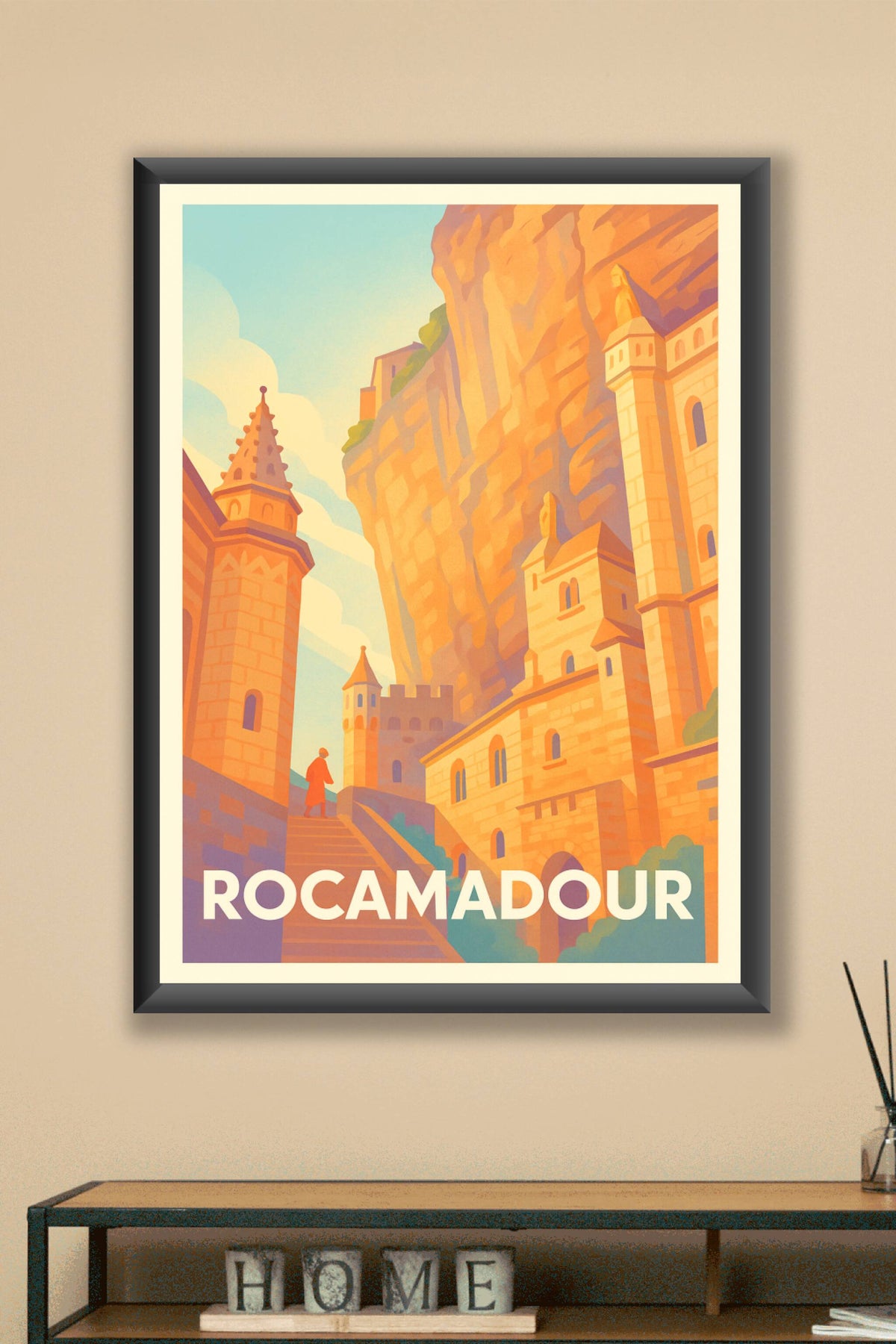 Affiche Rocamadour — Escapade au cœur des falaises sacrées · poster d'art de Rocamadour