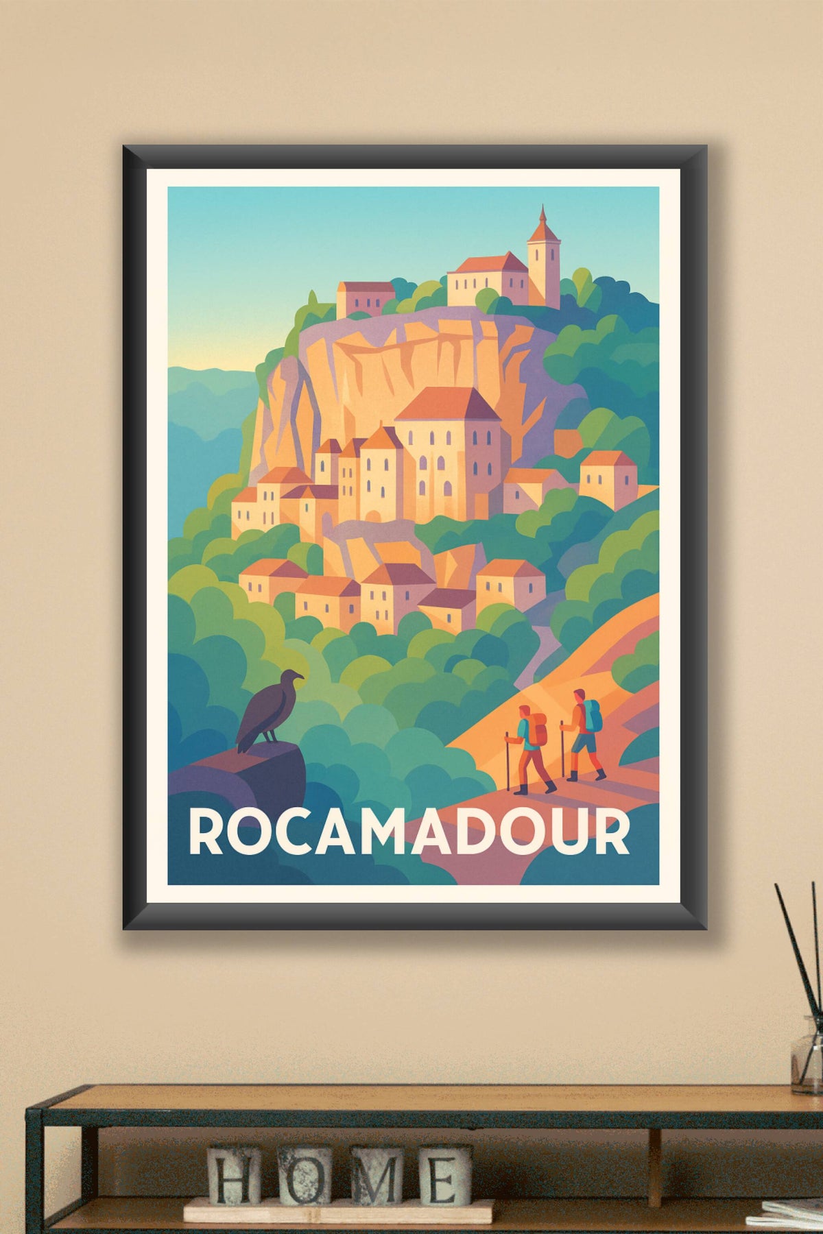 Affiche Rocamadour — Village perché au charme intemporel · poster d'art de Rocamadour