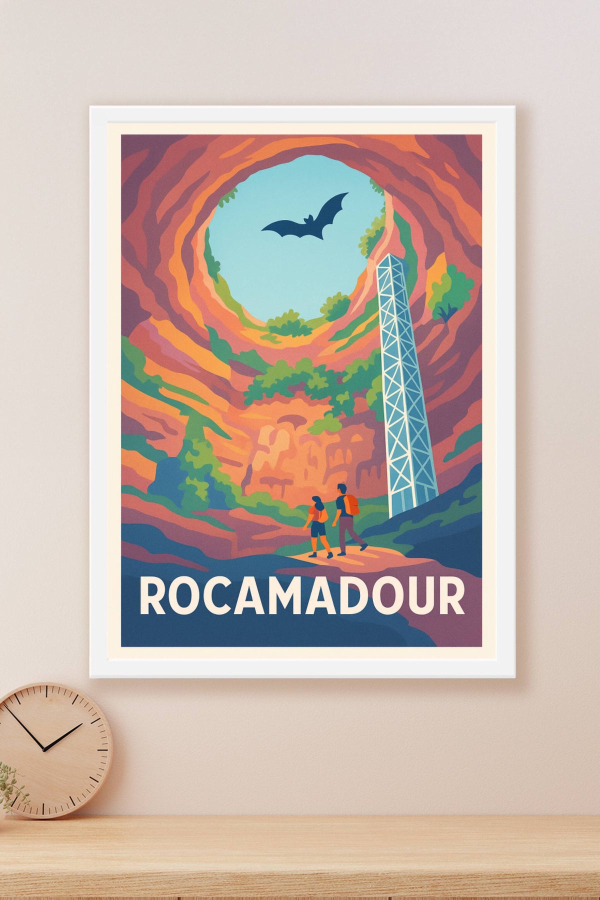 Affiche Rocamadour — Aventure au cœur de la cité troglodyte · poster d'art de Rocamadour