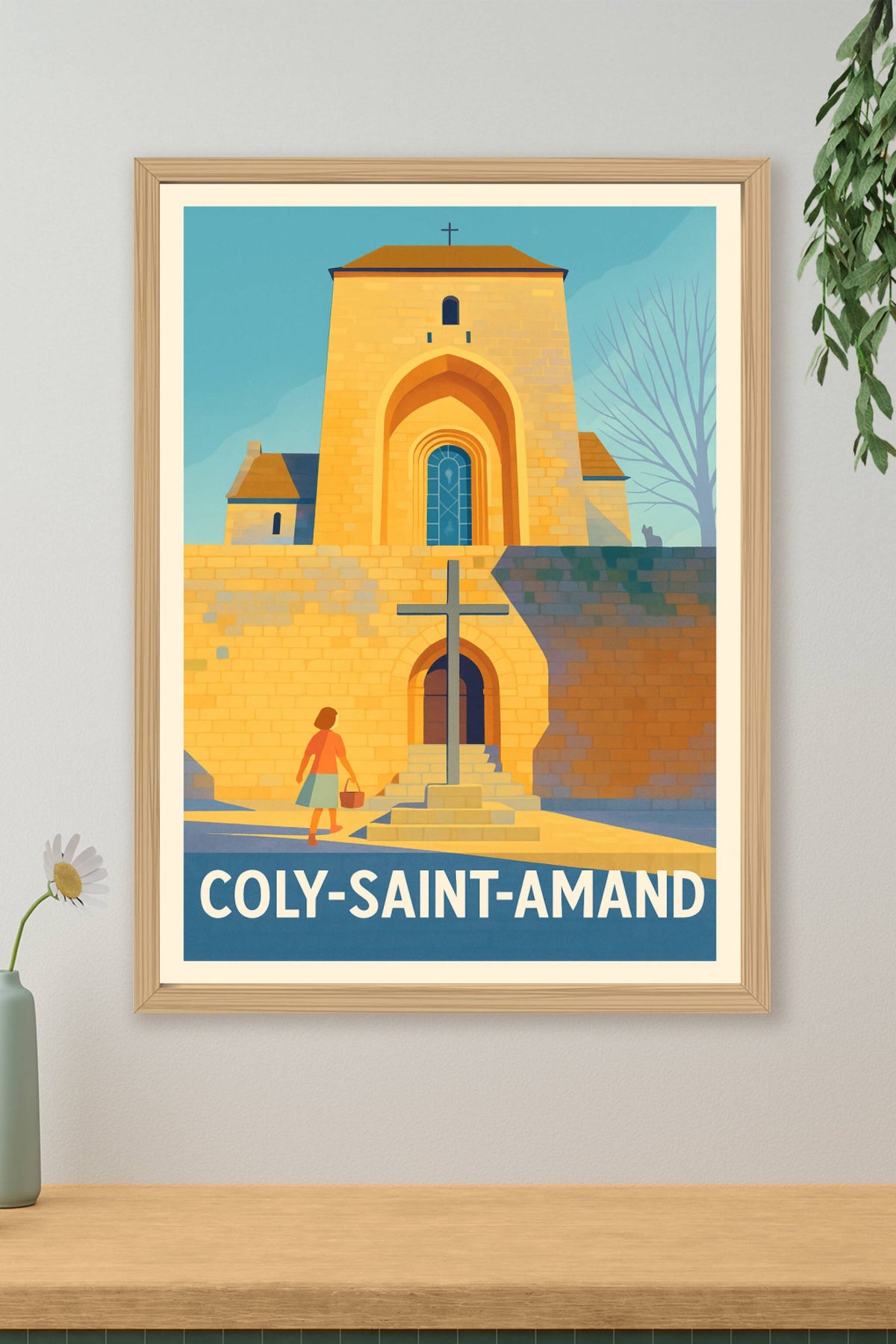 Affiche Coly-Saint-Amand — Charme historique au cœur du Périgord · poster d'art de Coly-Saint-Amand