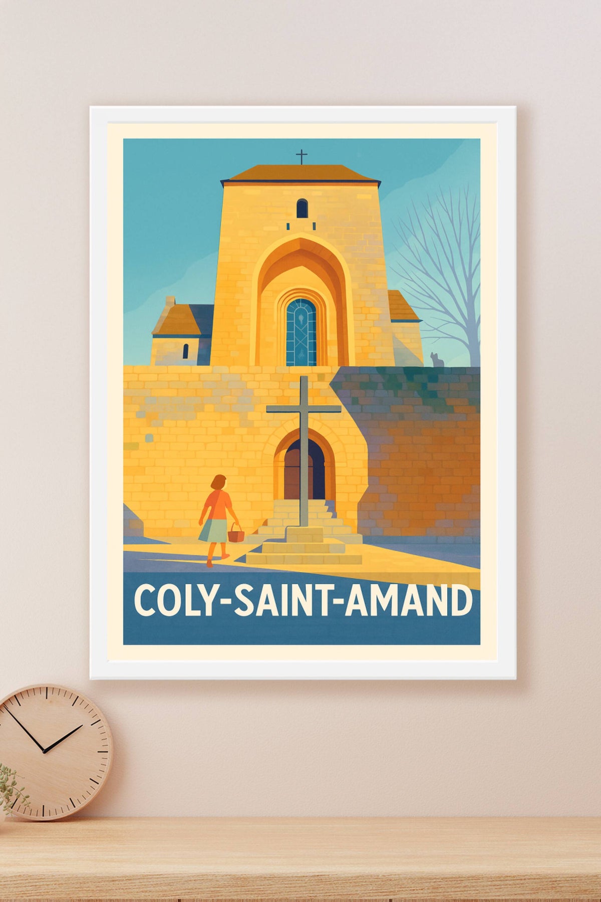 Affiche Coly-Saint-Amand — Charme historique au cœur du Périgord · poster d'art de Coly-Saint-Amand