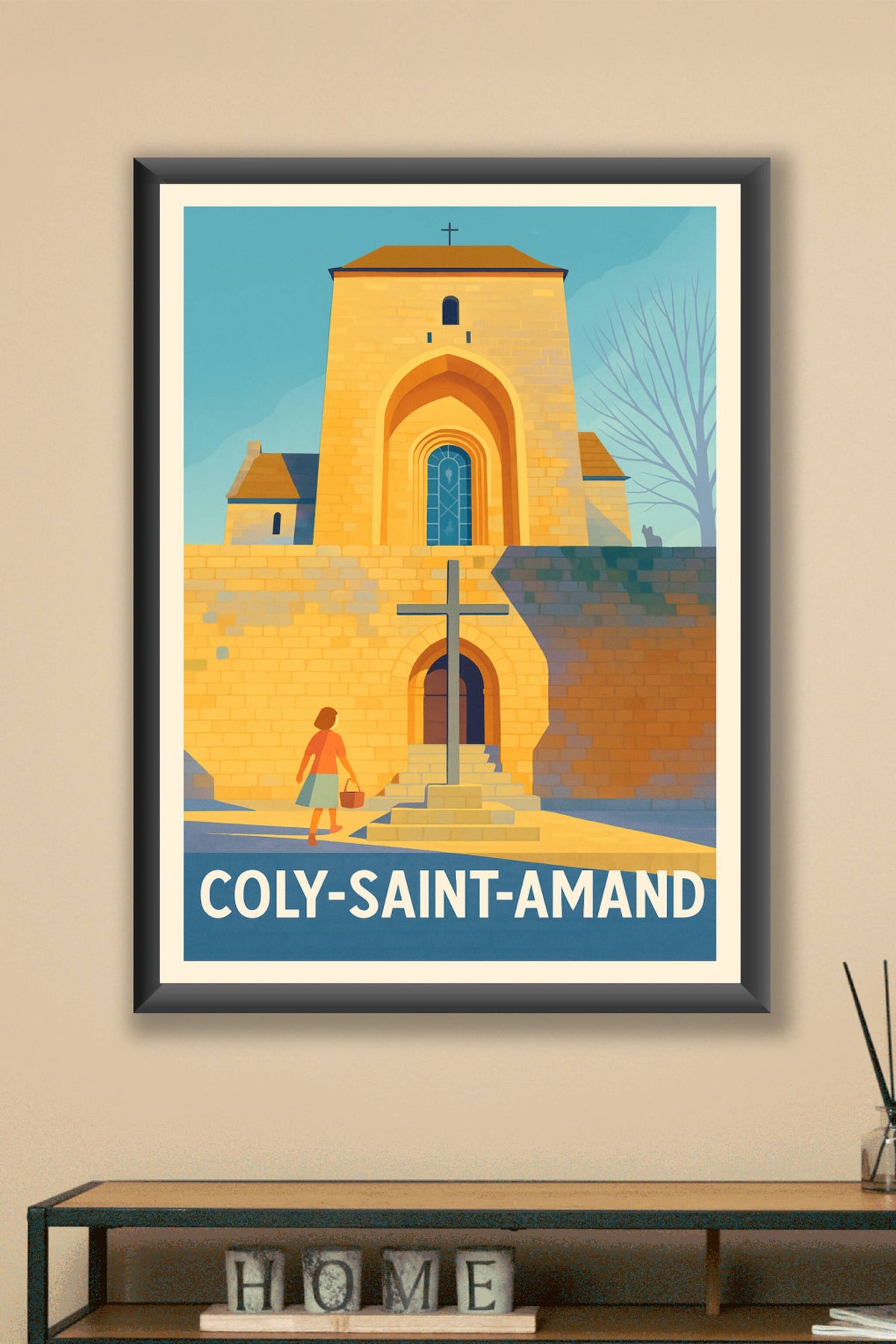 Affiche Coly-Saint-Amand — Charme historique au cœur du Périgord · poster d'art de Coly-Saint-Amand