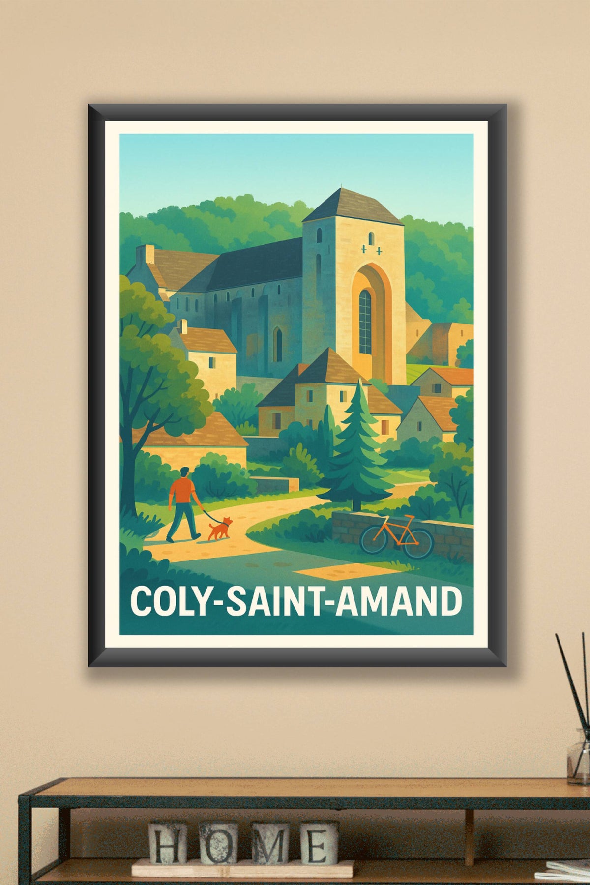 Affiche Coly-Saint-Amand — Sérénité au cœur du Périgord · poster d'art de Coly-Saint-Amand