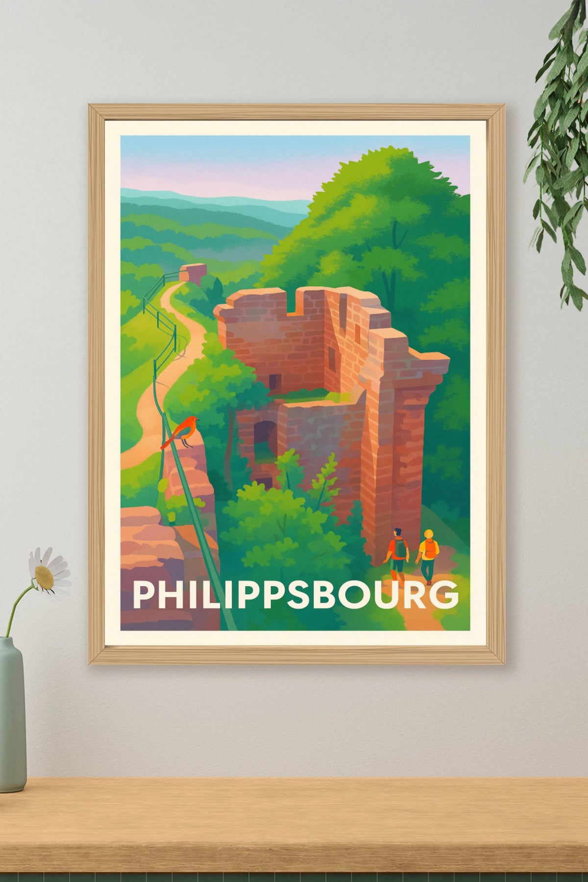 Affiche Philippsbourg — Évasion au cœur des ruines et de la nature · poster d'art de Philippsbourg