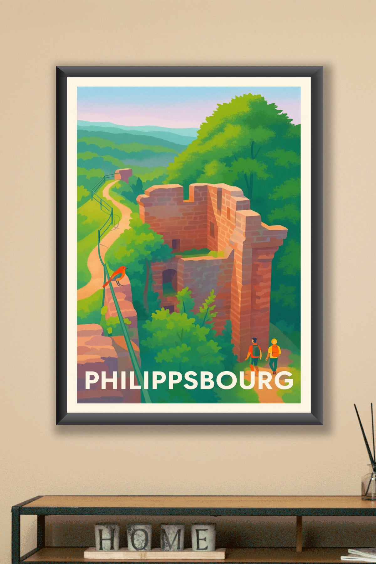 Affiche Philippsbourg — Évasion au cœur des ruines et de la nature · poster d'art de Philippsbourg