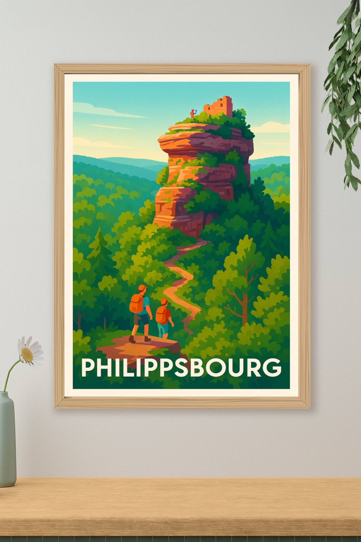 Affiche Philippsbourg — Escapade nature au Rocher du Dabo · poster d'art de Philippsbourg