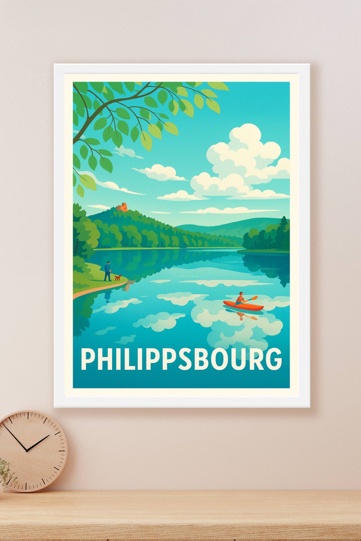Affiche Philippsbourg — Tranquillité au fil de l'eau · poster d'art de Philippsbourg