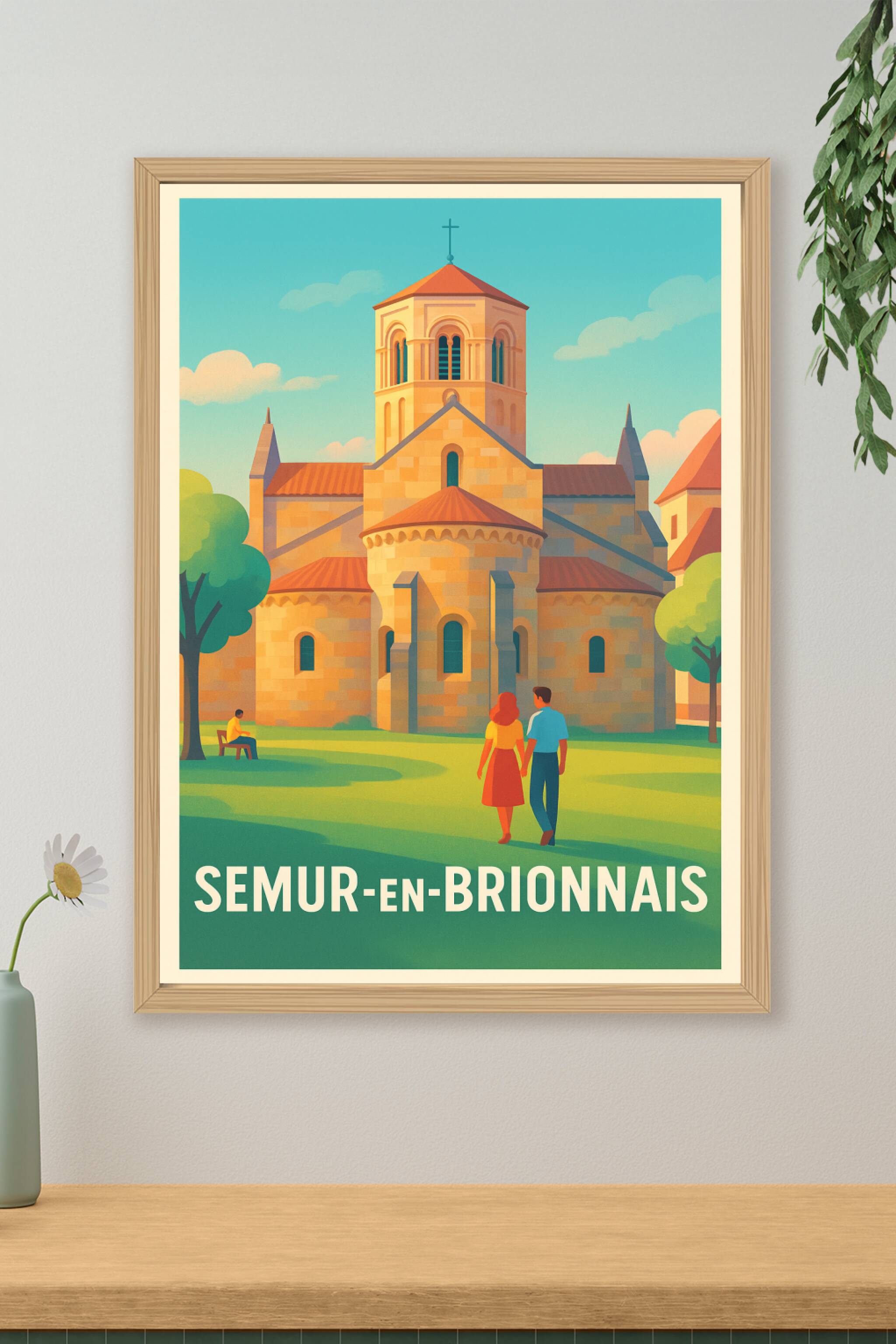 Affiche de Semur-en-Brionnais - Charme médiéval et sérénité