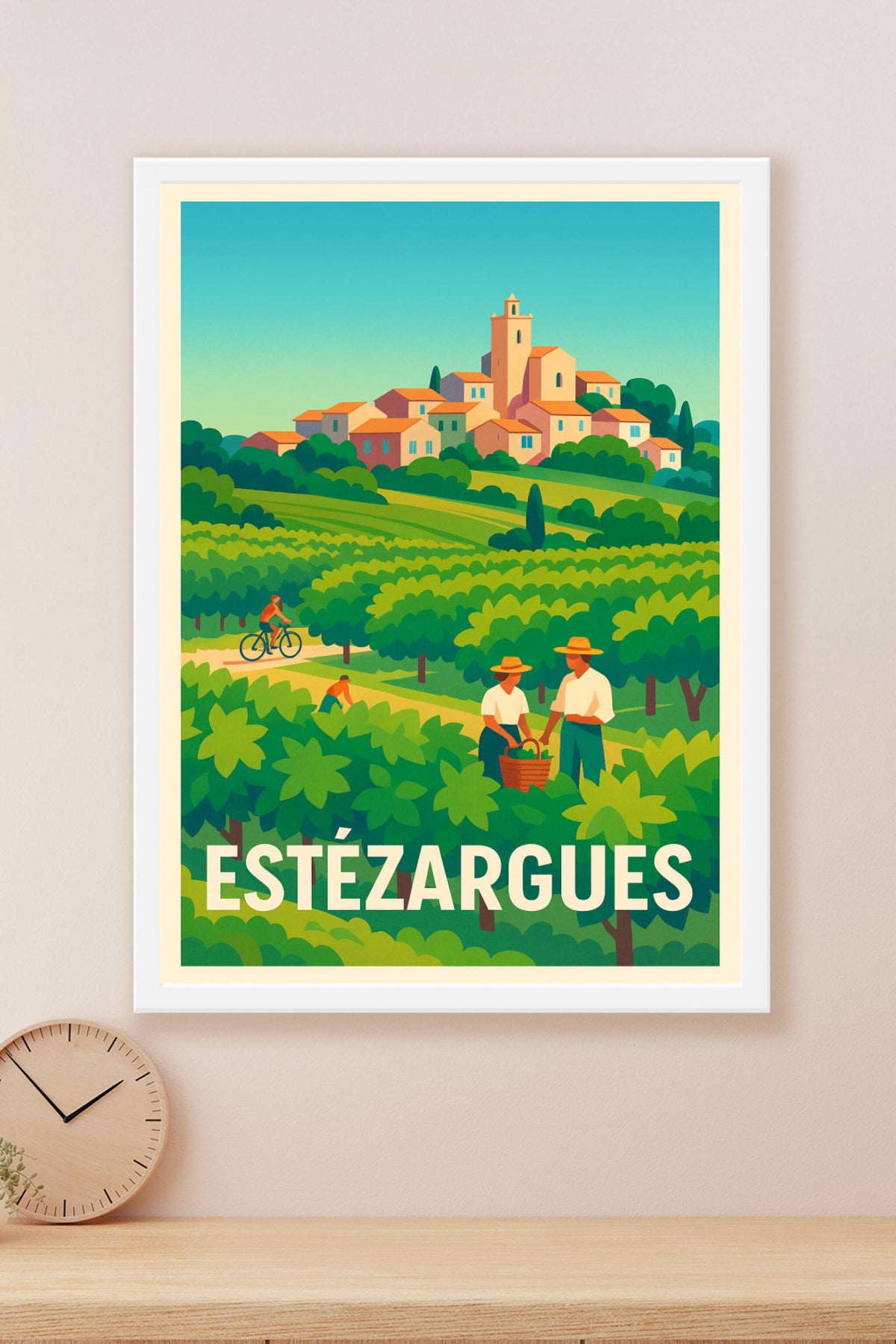 Affiche Estézargues — Charme bucolique en plein cœur de la Provence · poster d'art de Estézargues