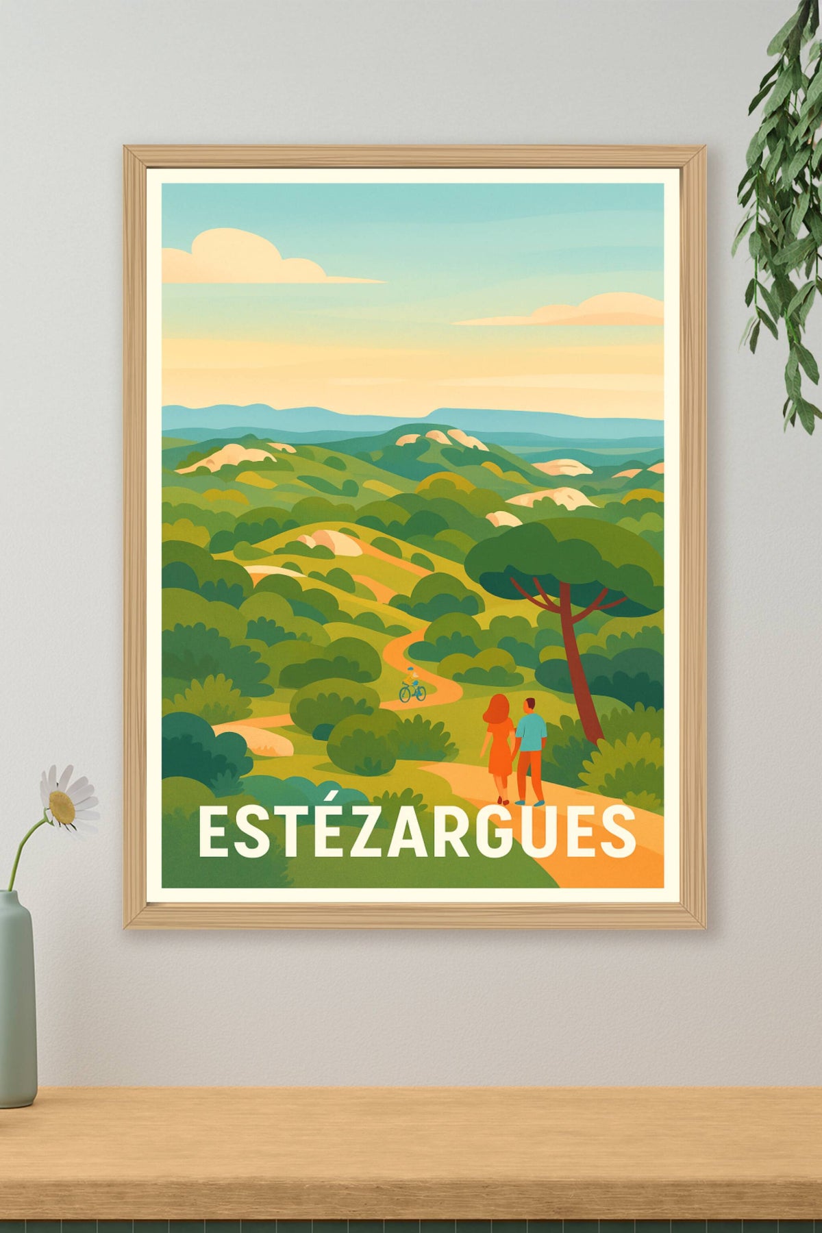 Affiche Estézargues — Nature et douceur en pleine campagne · poster d'art de Estézargues