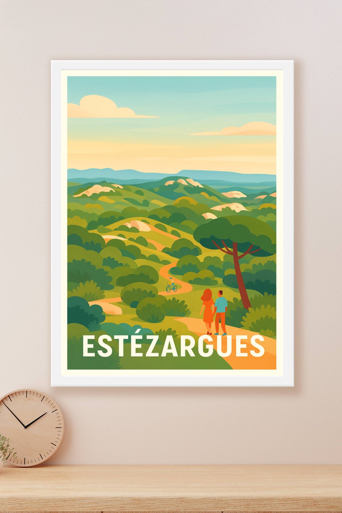 Affiche Estézargues — Nature et douceur en pleine campagne · poster d'art de Estézargues