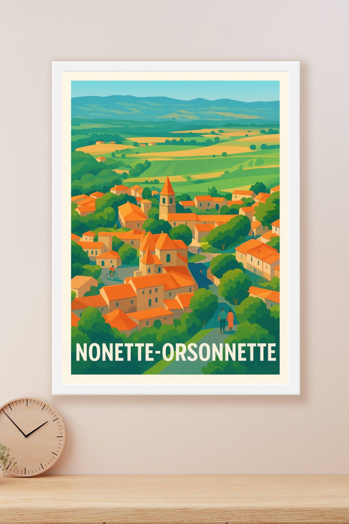 Affiche Nonette-Orsonnette — Charme champêtre au cœur de l’Auvergne · poster d'art de Nonette-Orsonnette