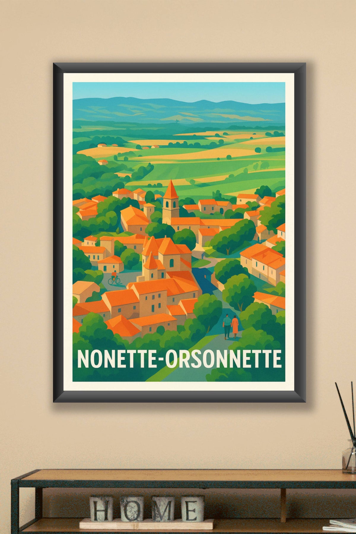 Affiche Nonette-Orsonnette — Charme champêtre au cœur de l’Auvergne · poster d'art de Nonette-Orsonnette