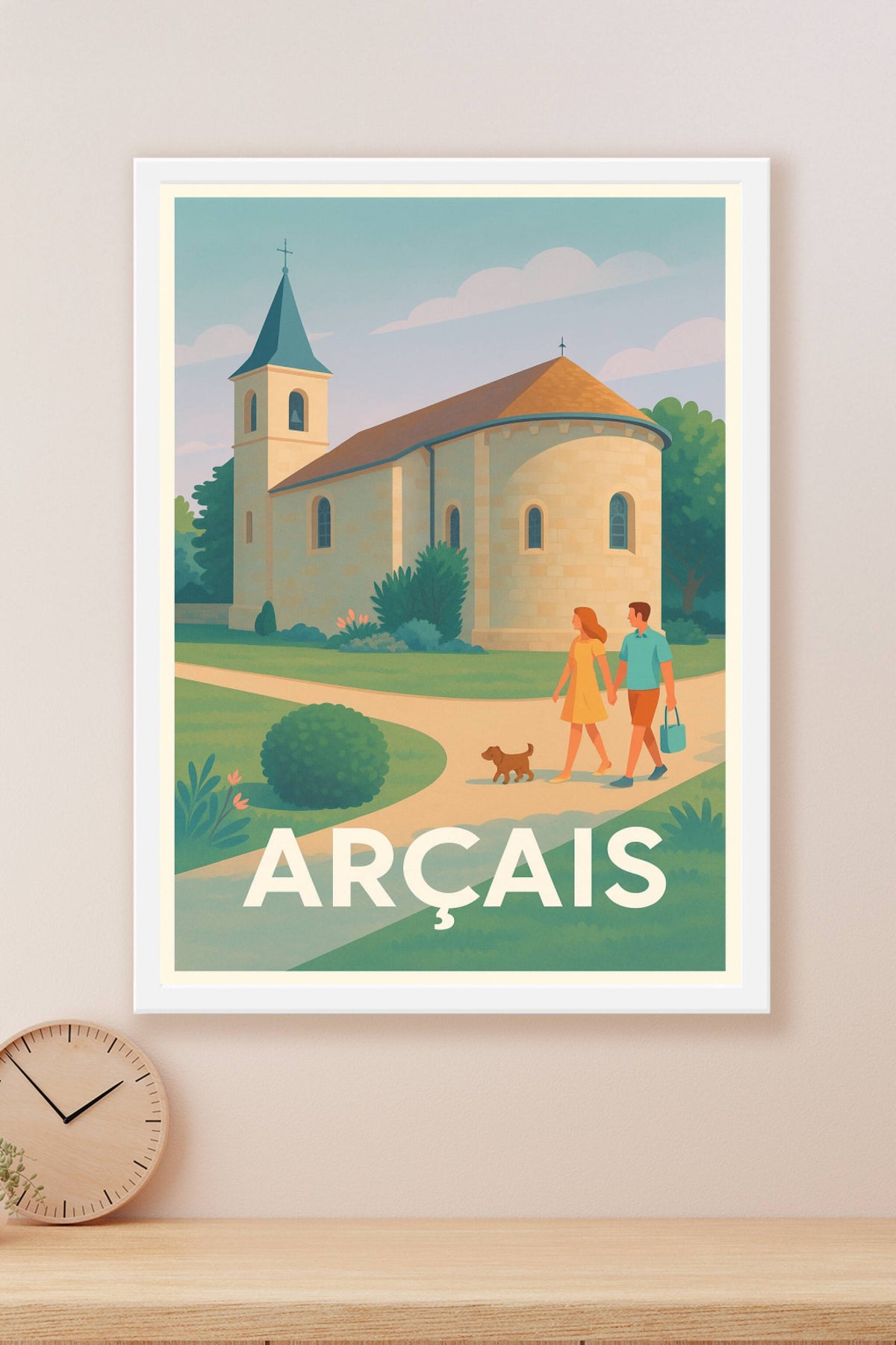 Affiche Arçais — Douceur et sérénité en Pays Maraisais · poster d'art de Arçais