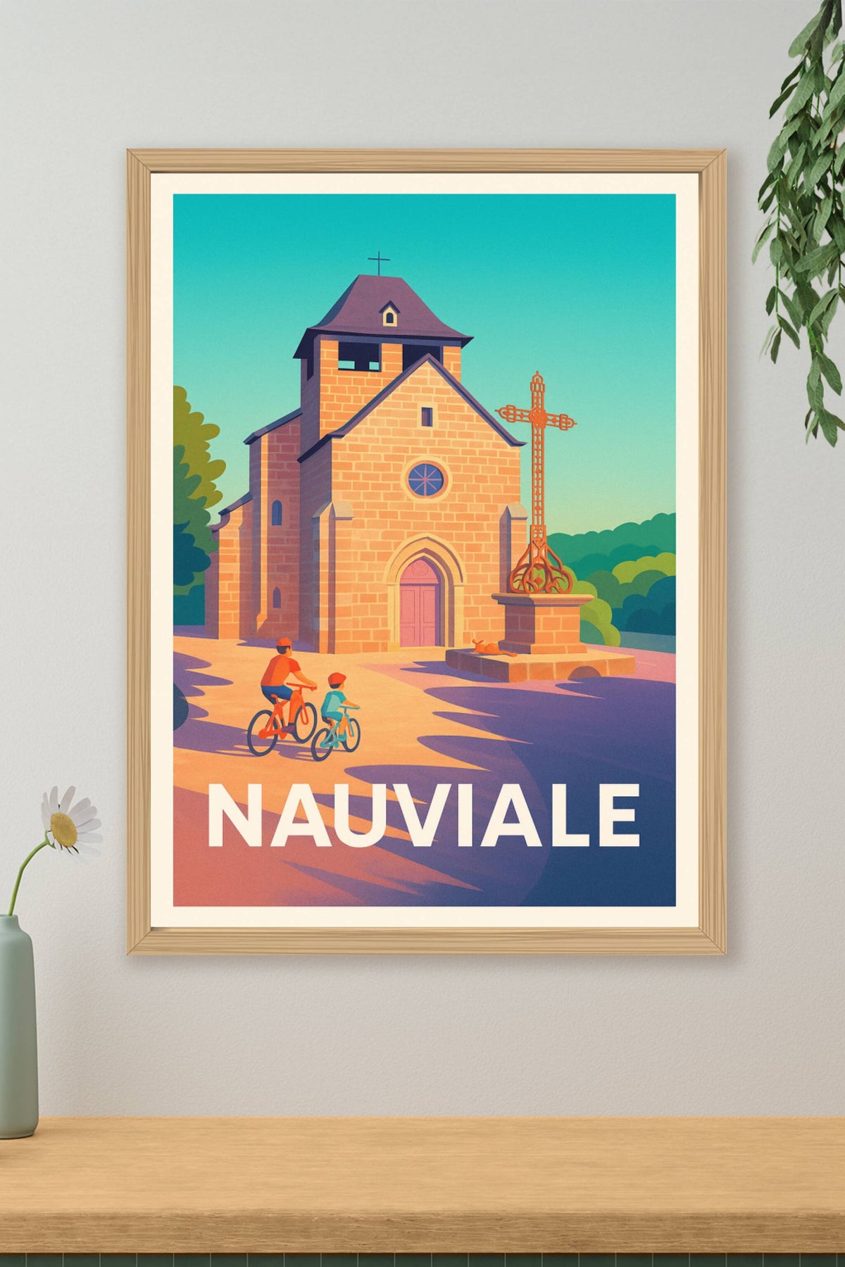 Affiche Nauviale — Balade paisible au cœur du village · poster d'art de Nauviale