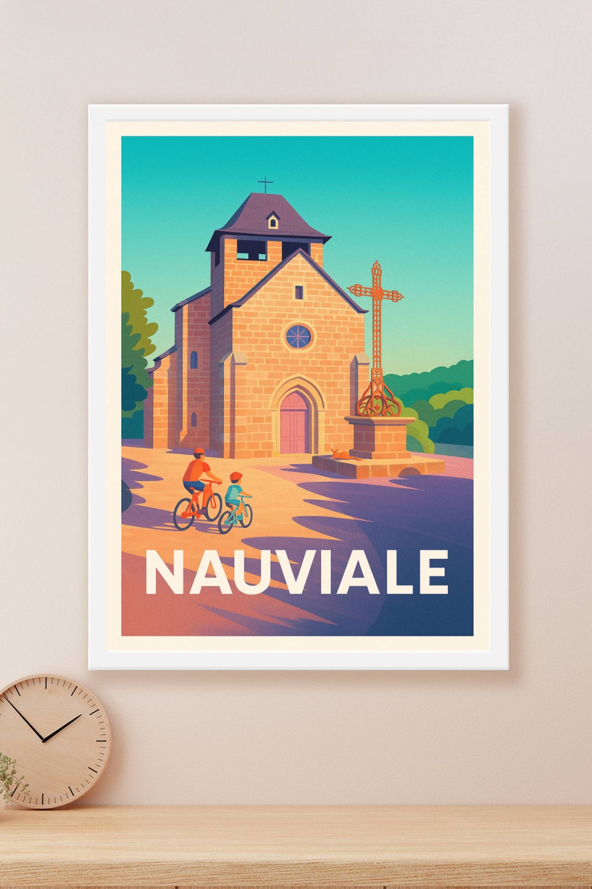 Affiche Nauviale — Balade paisible au cœur du village · poster d'art de Nauviale