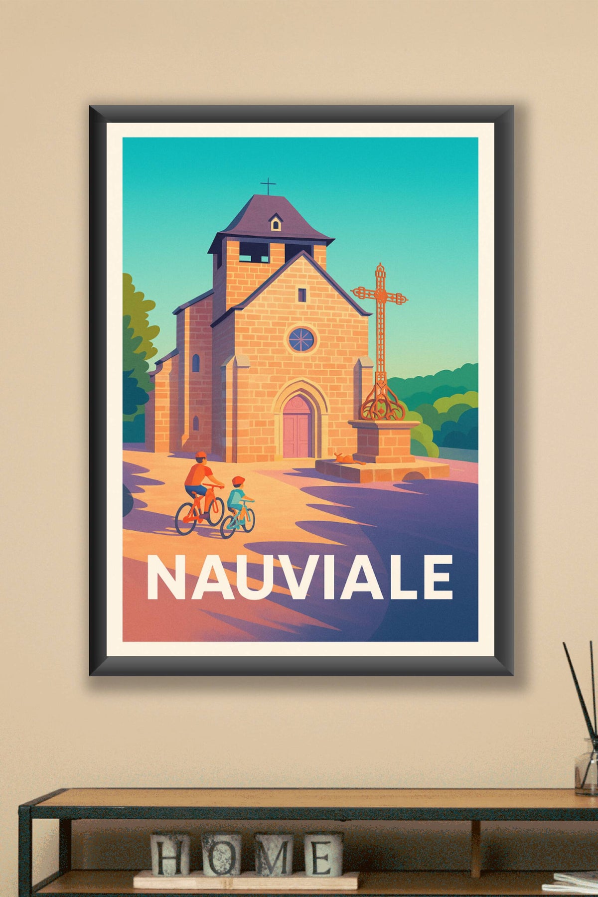 Affiche Nauviale — Balade paisible au cœur du village · poster d'art de Nauviale