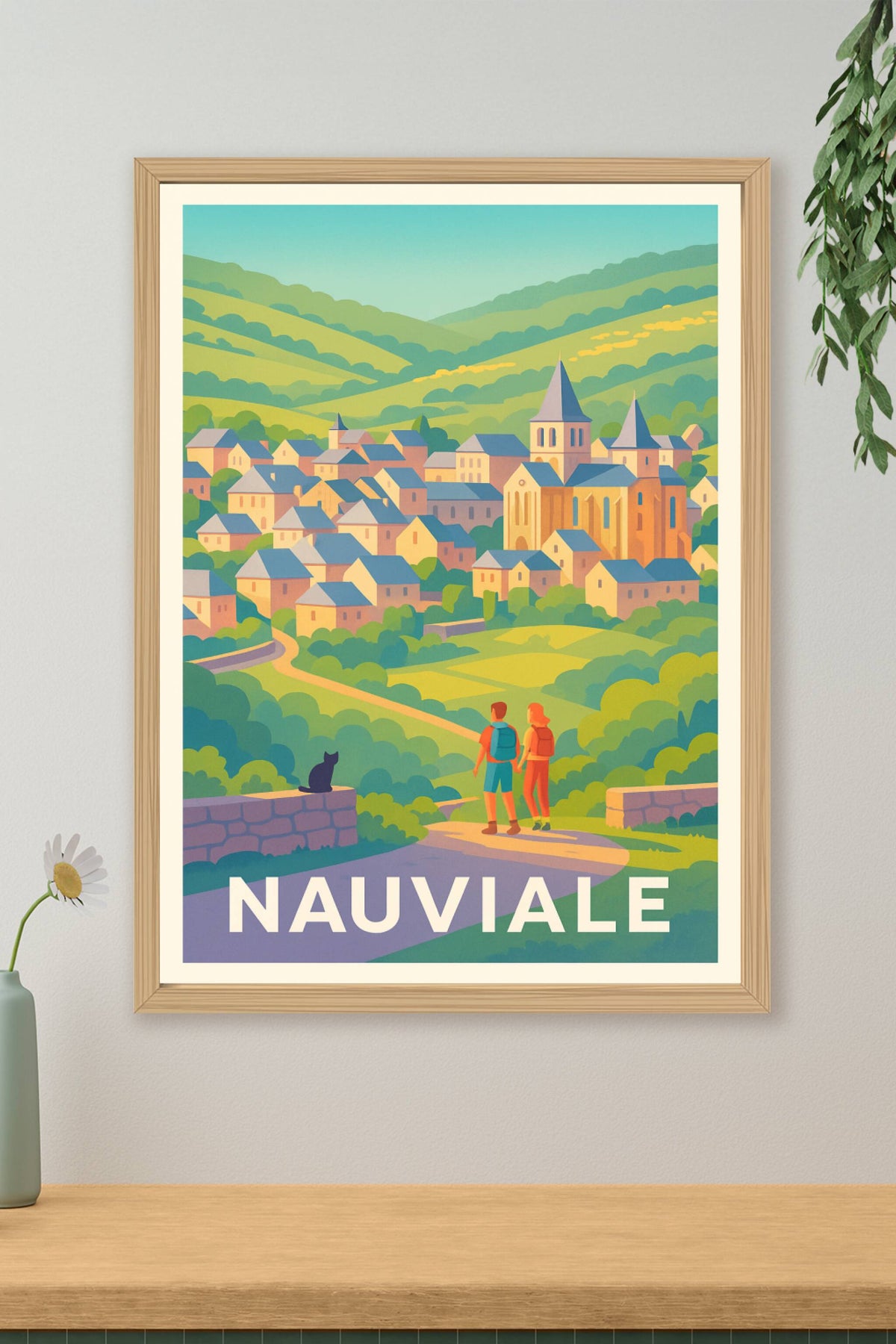 Affiche Nauviate — Évasion bucolique au cœur des vallées · poster d'art de Nauviate